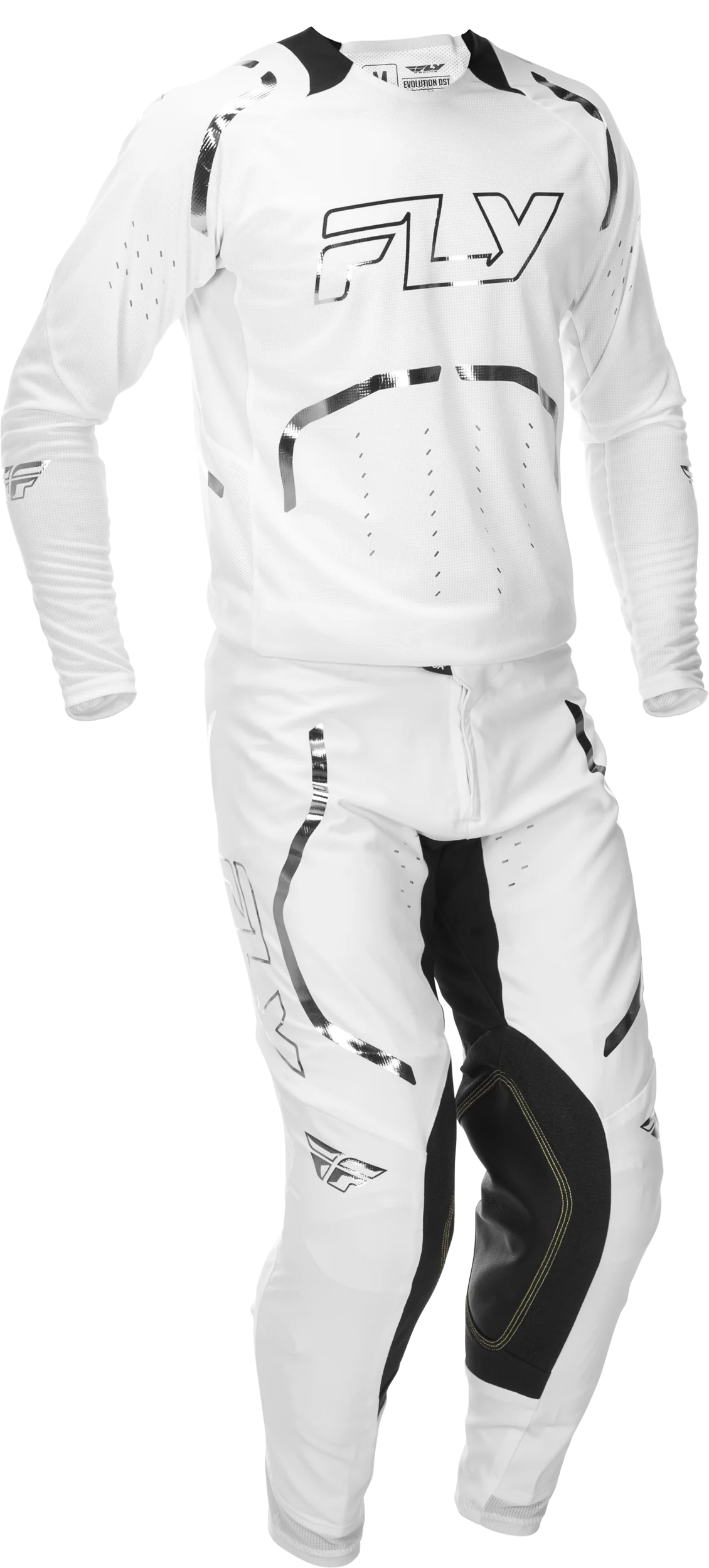 Fly MX26 Evo LE Jersey & Pants - White / Silver