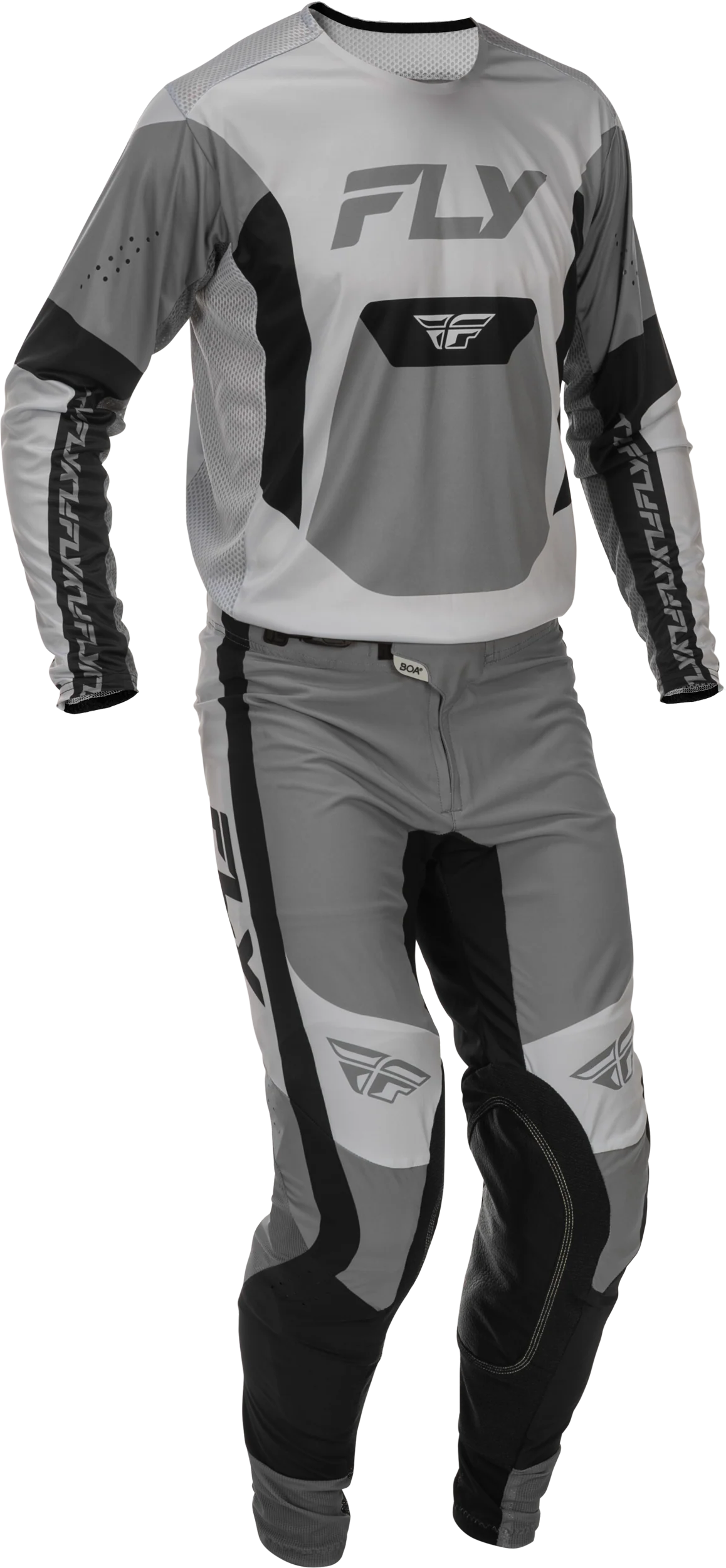 Fly MX26 Lite Jersey & Pants - Grey / Black