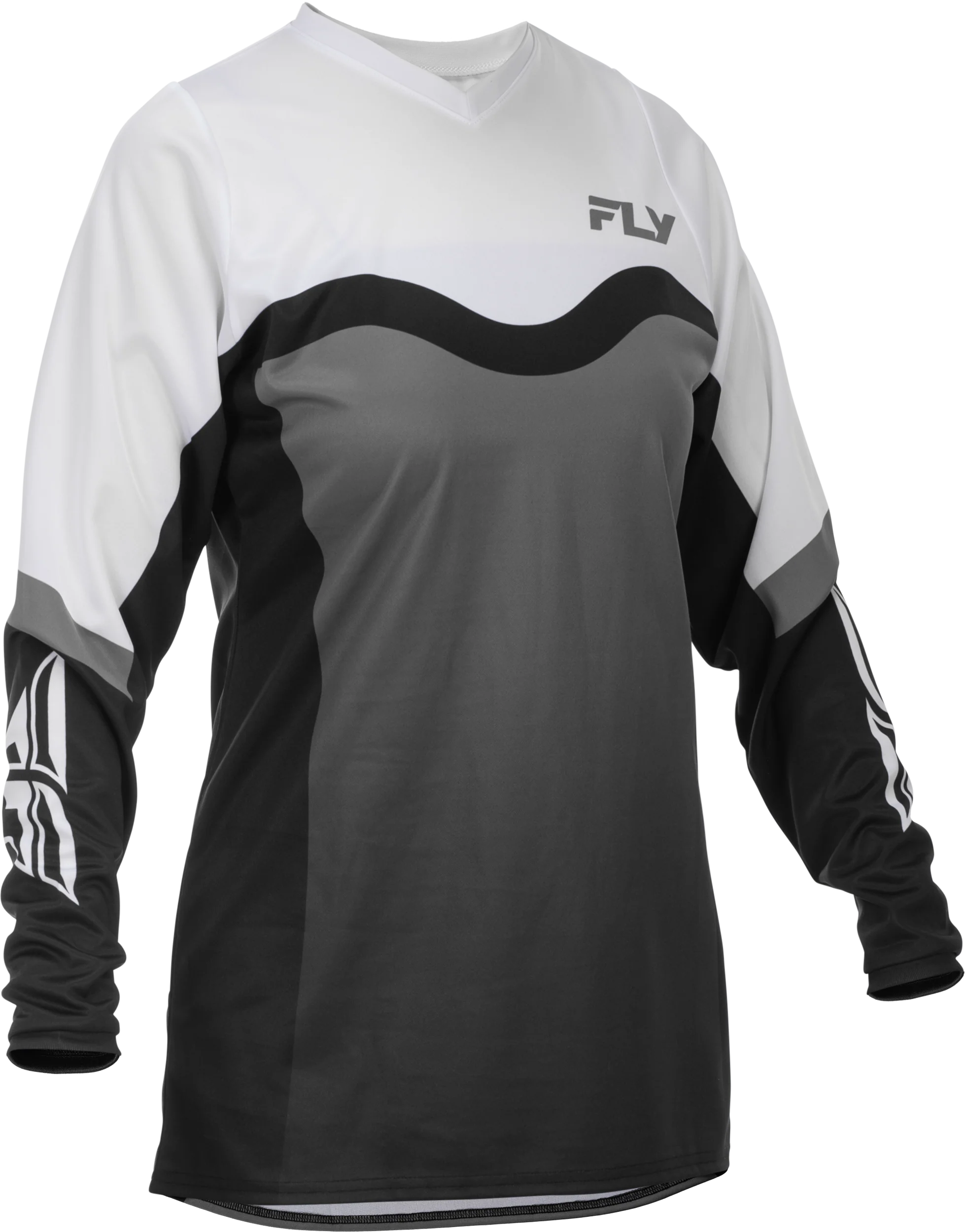 Fly MX26 Women's F-16 Jersey & Pants - Grey / Black / White - Image 3