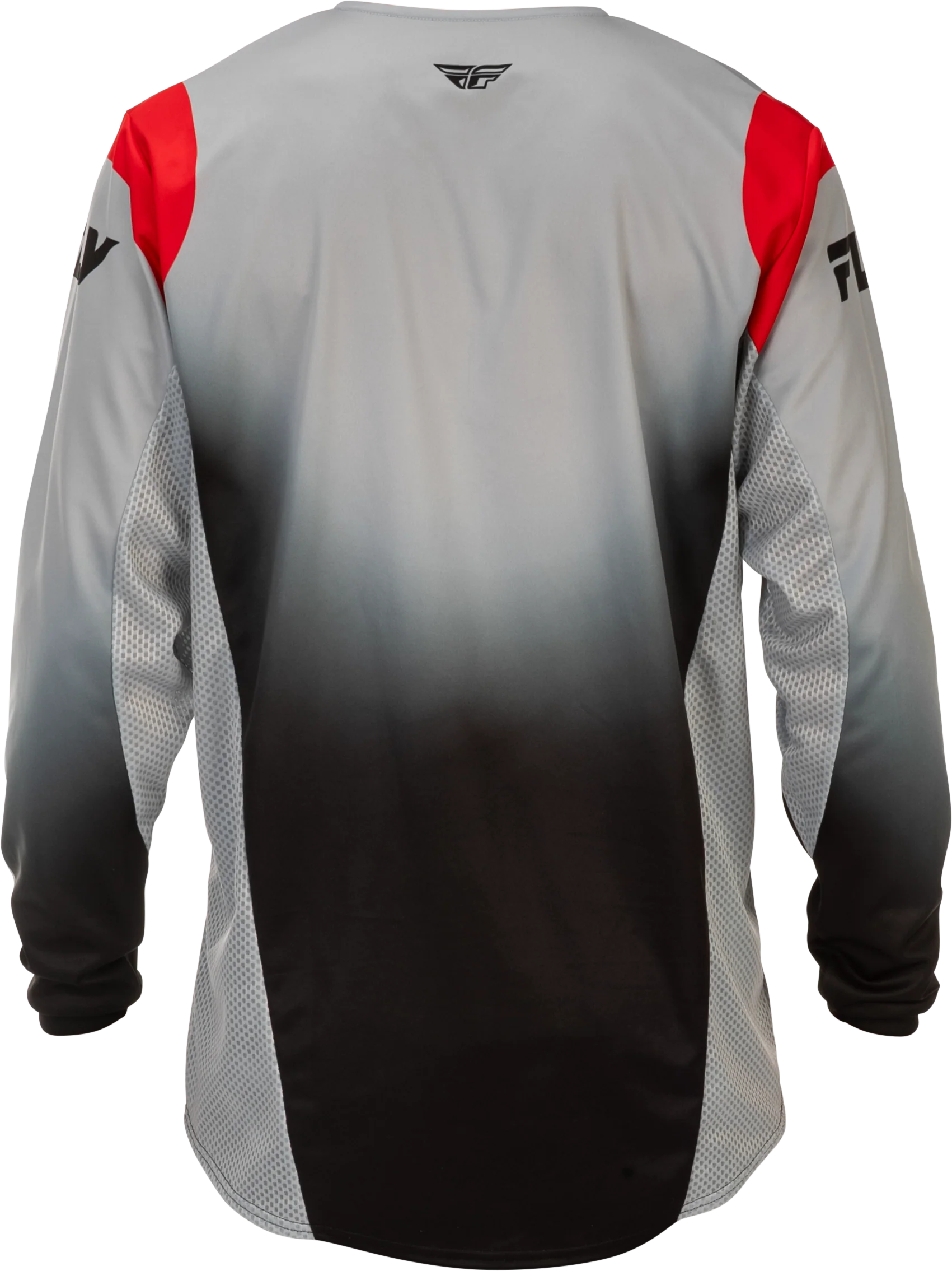 Fly MX26 Youth Kinetic DBK Jersey - Grey / Black / Red - Image 2