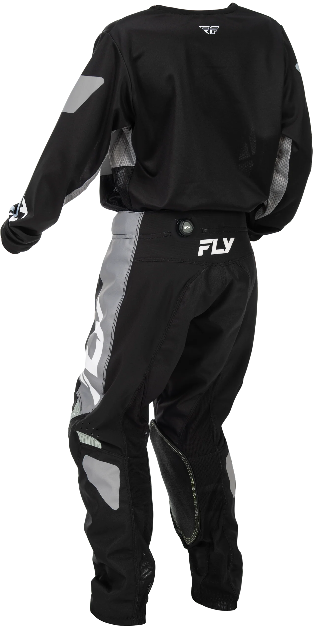 Fly MX26 Youth Kinetic Jersey & Pants - Black / Grey - Image 2