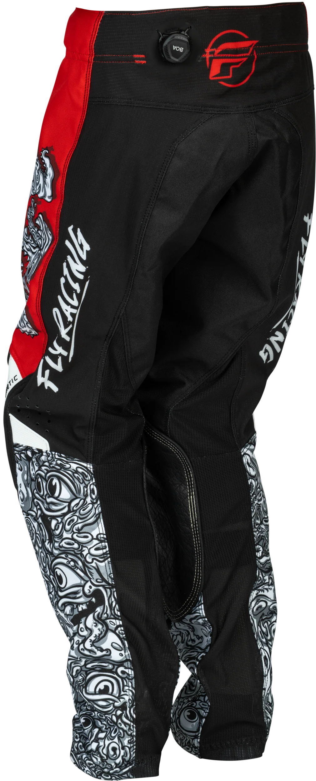 Fly MX26 Youth Kinetic Pants - Red / Black / White - Image 2