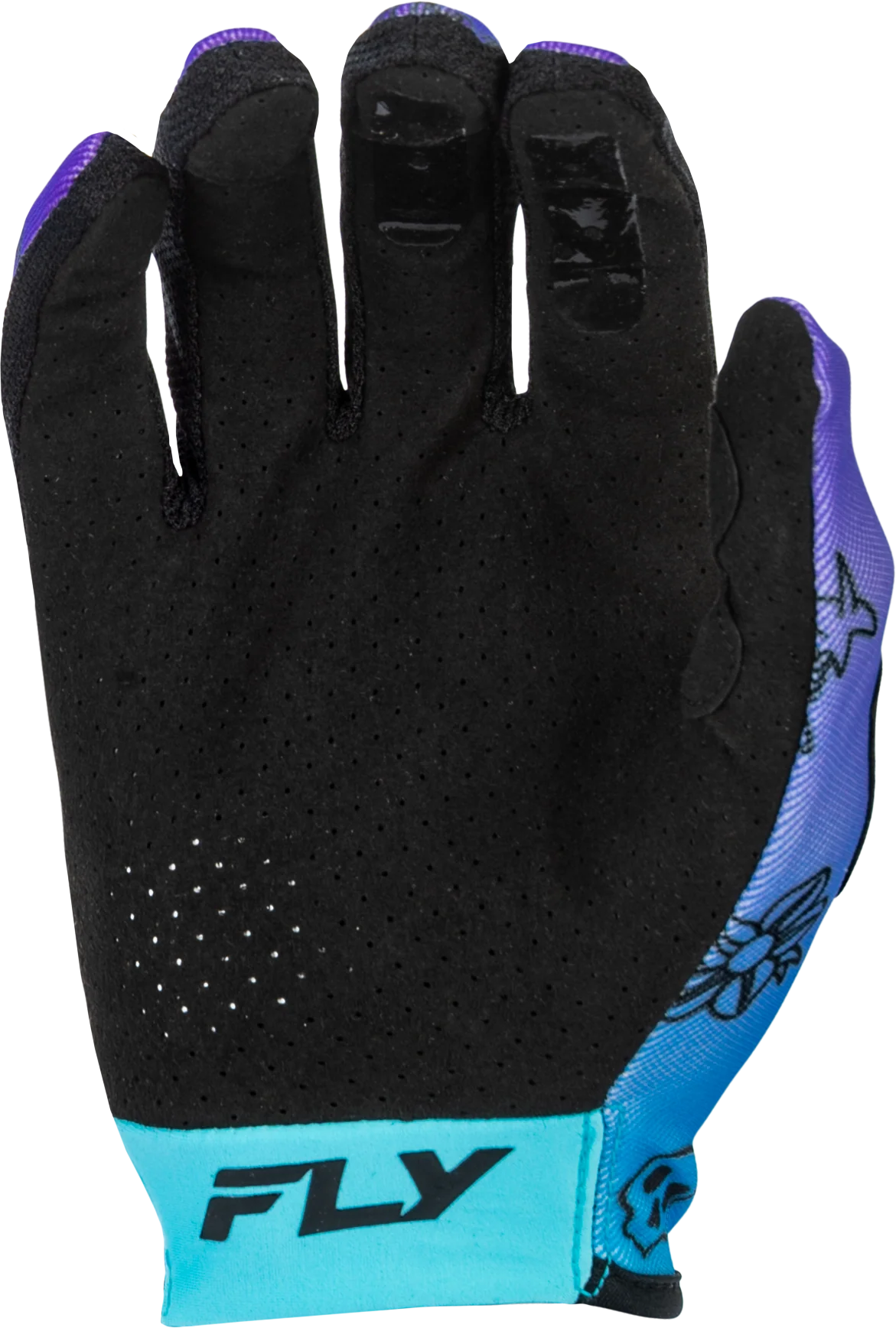 Fly MX26 Youth Outline Gloves - Purple / Blue - Image 2