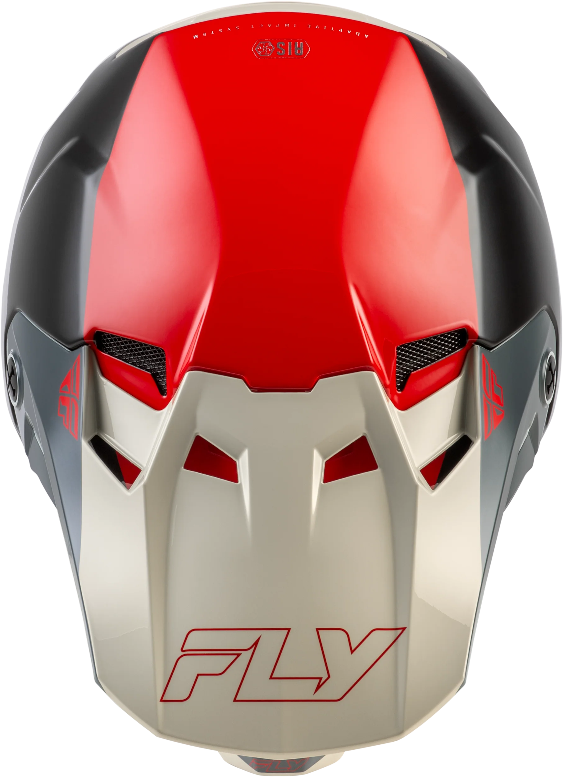 Fly Youth Large Formula CC Glide Helmet - Black / Red / Grey - Image 3