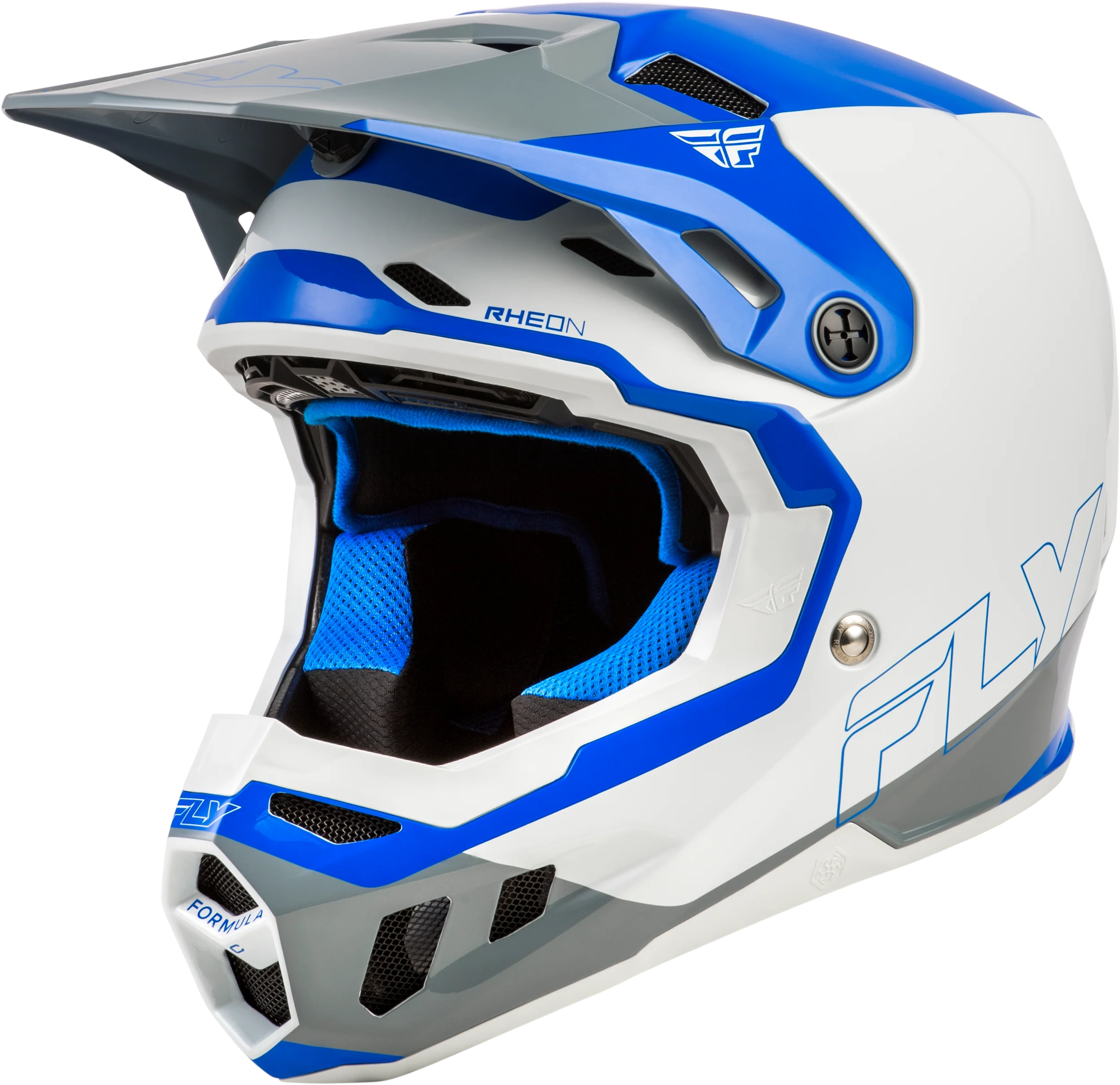 Fly Youth Large Formula CC Glide Helmet - Blue / Grey