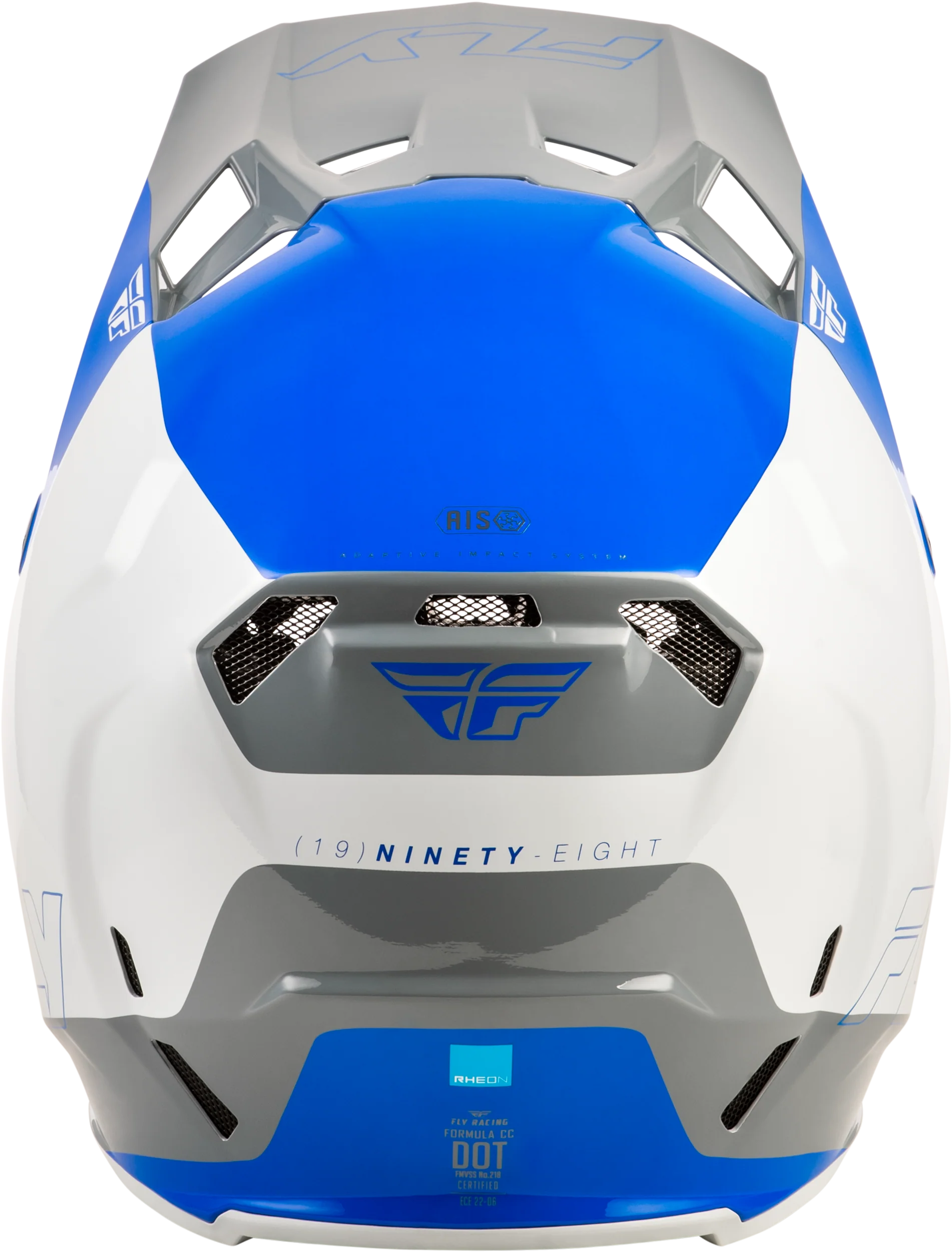 Fly Youth Large Formula CC Glide Helmet - Blue / Grey - Image 2