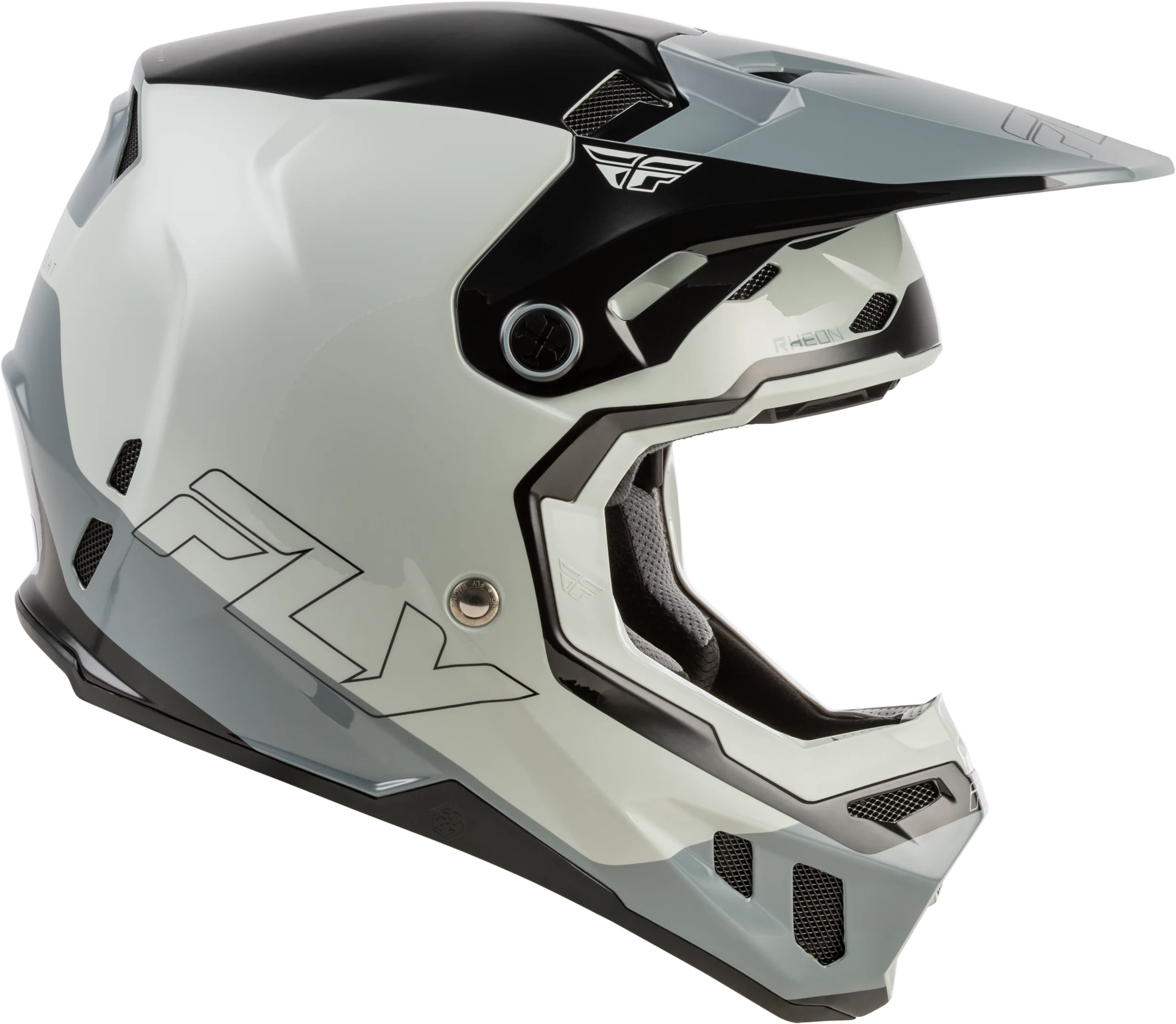 Fly Youth Large Formula CC Glide Helmet - Grey / Black - Image 4