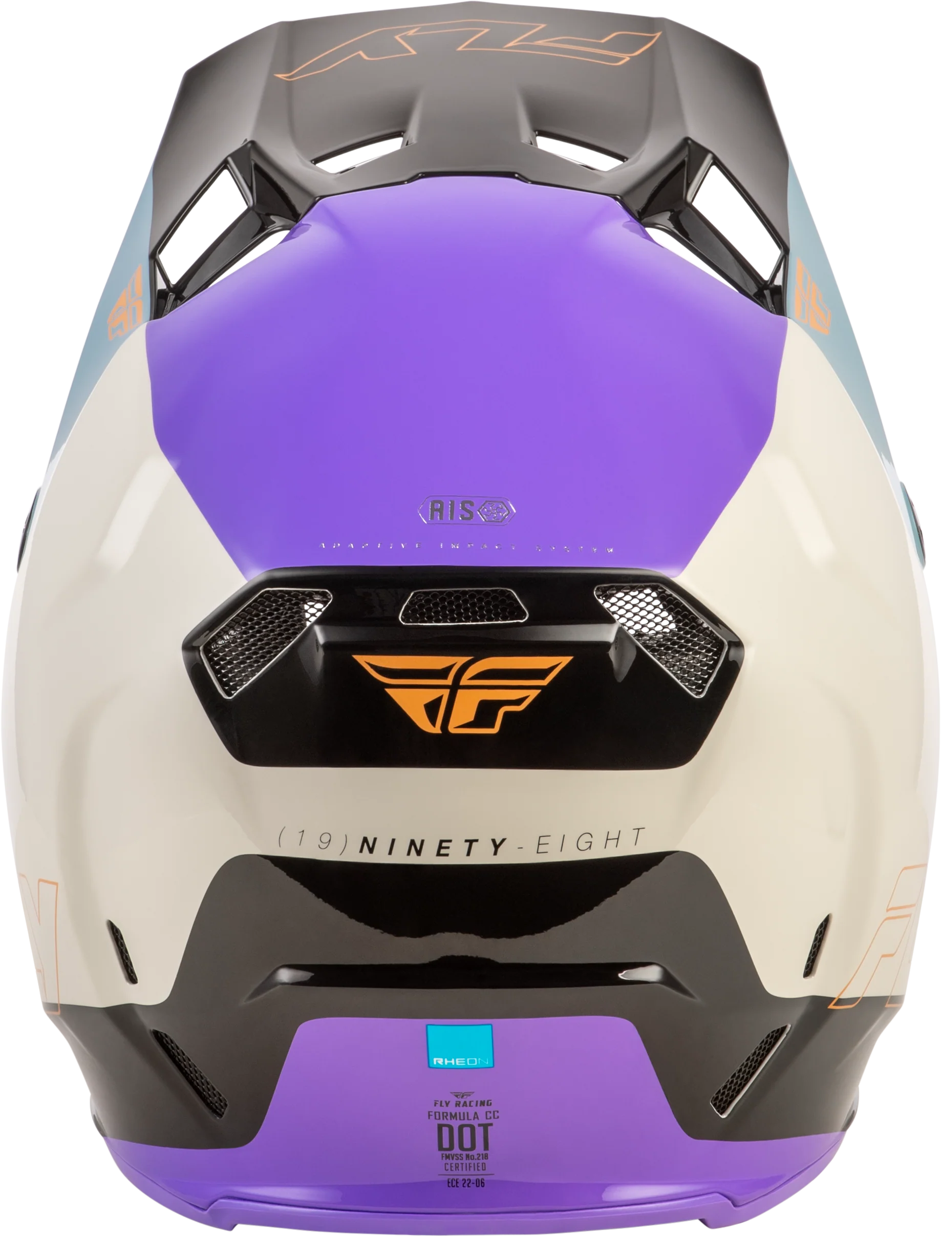 Fly Youth Large Formula CC Glide Helmet - Purple / Black - Image 2