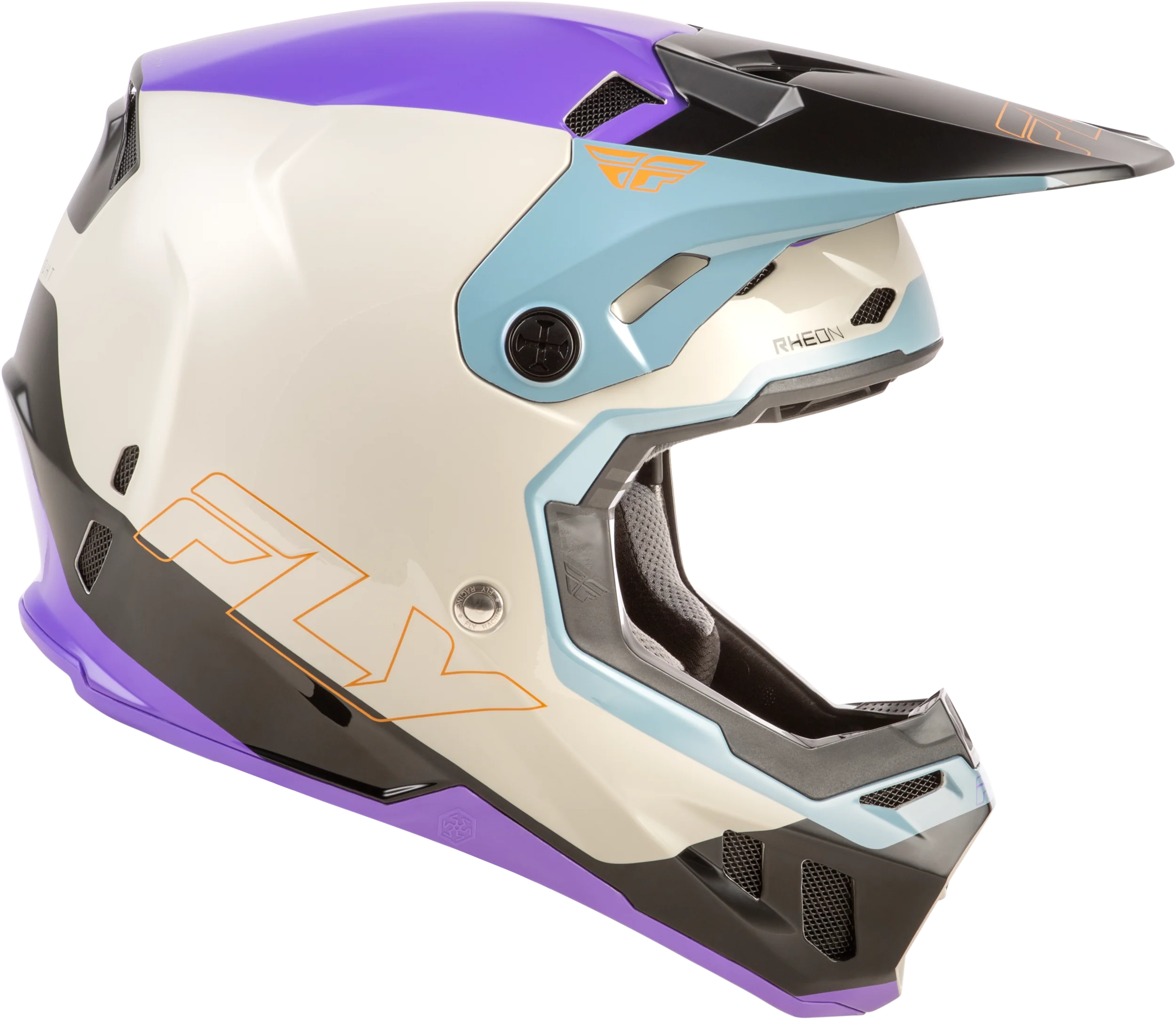 Fly Youth Large Formula CC Glide Helmet - Purple / Black - Image 4