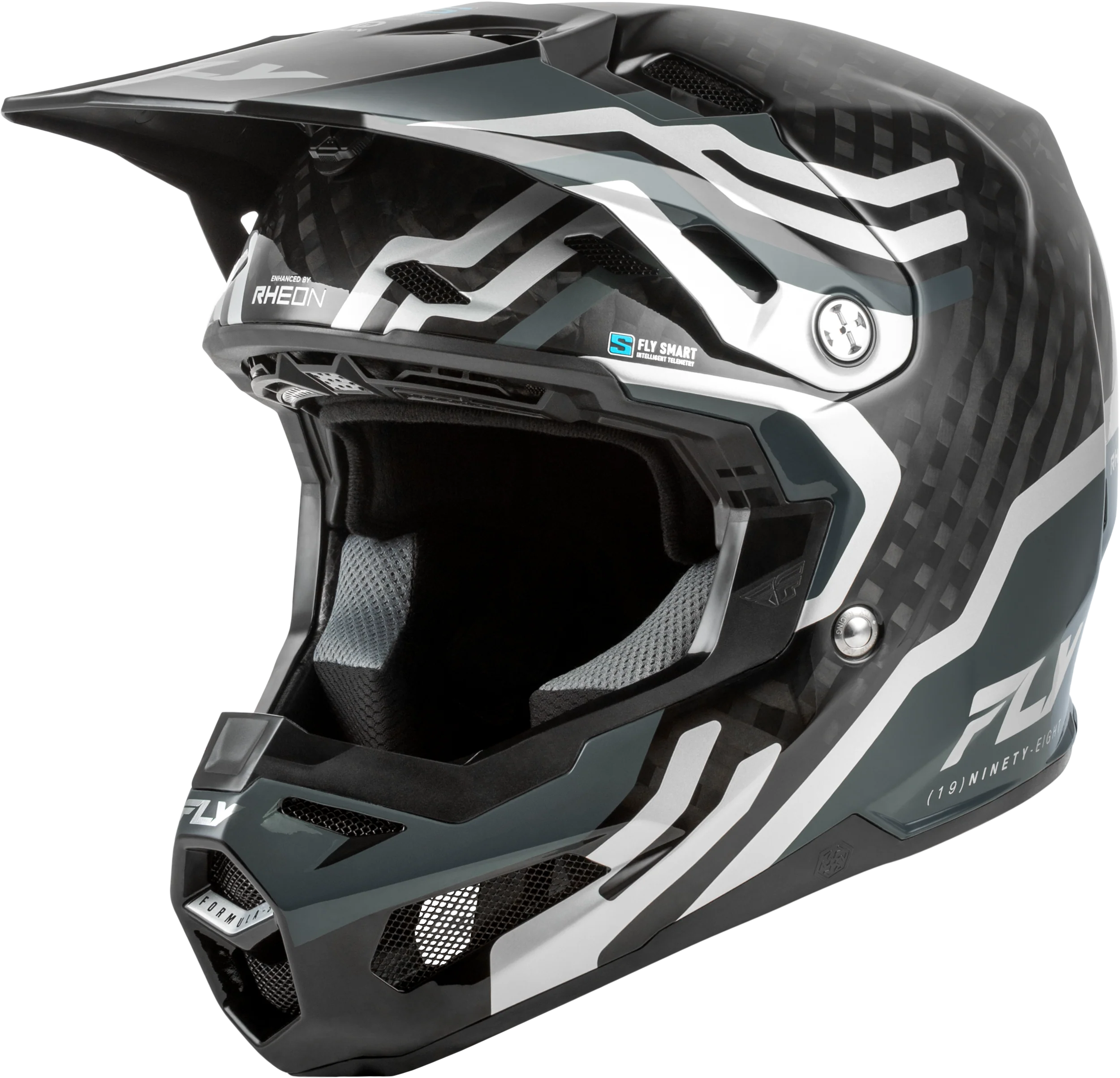 Fly Youth Large Formula S Byte Helmet - Black / Grey