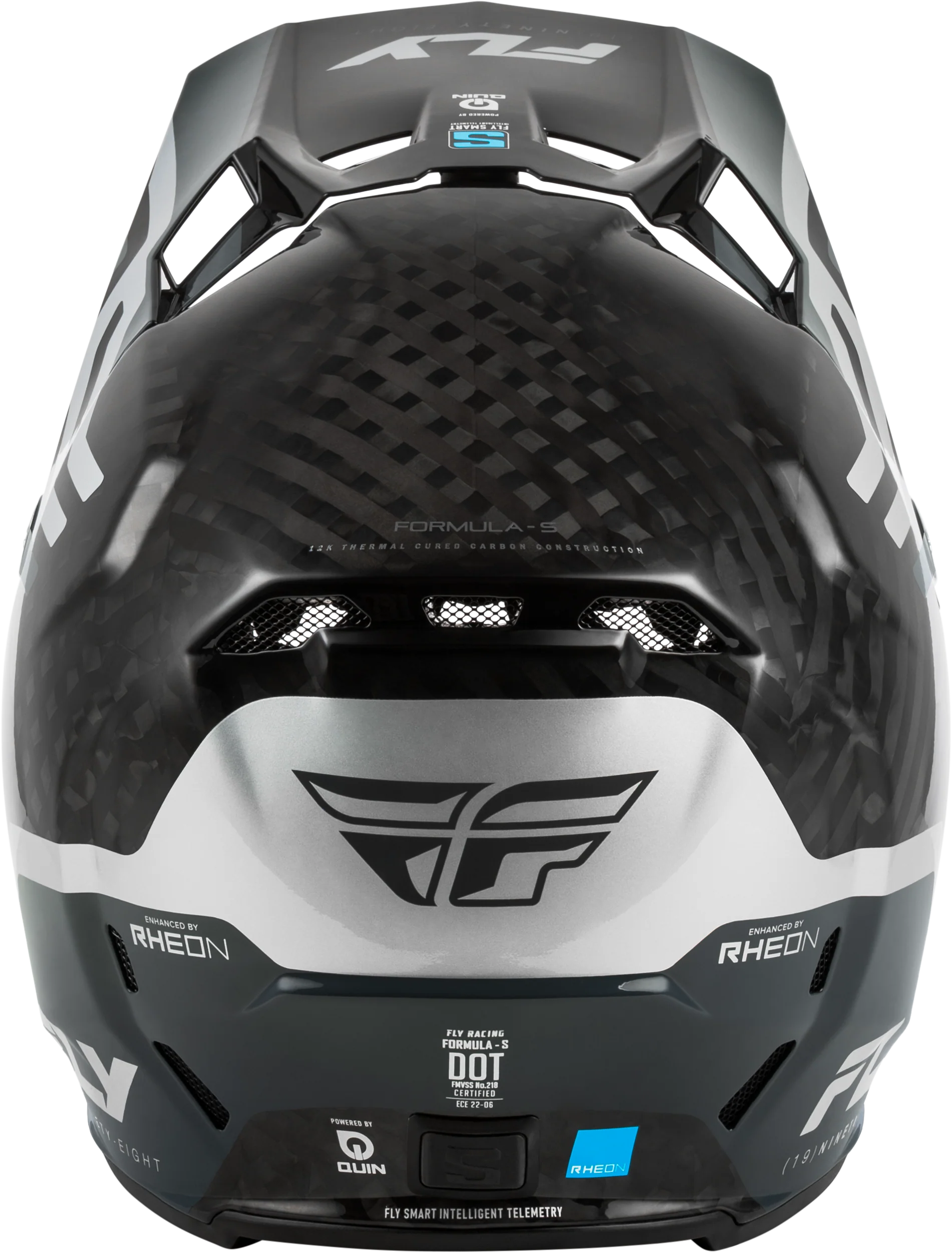 Fly Youth Large Formula S Byte Helmet - Black / Grey - Image 2