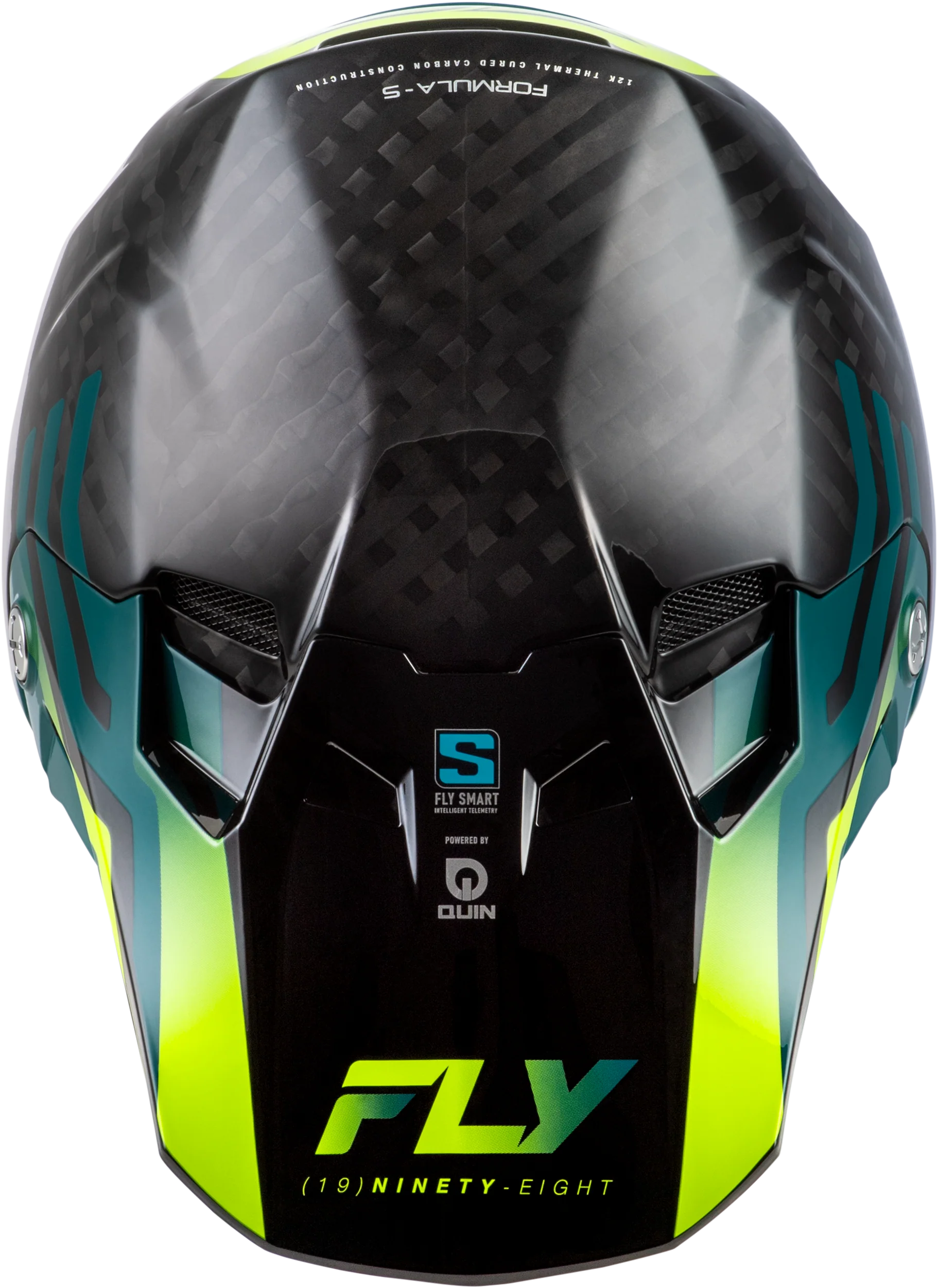 Fly Youth Large Formula S Byte Helmet - Black / Teal - Image 3