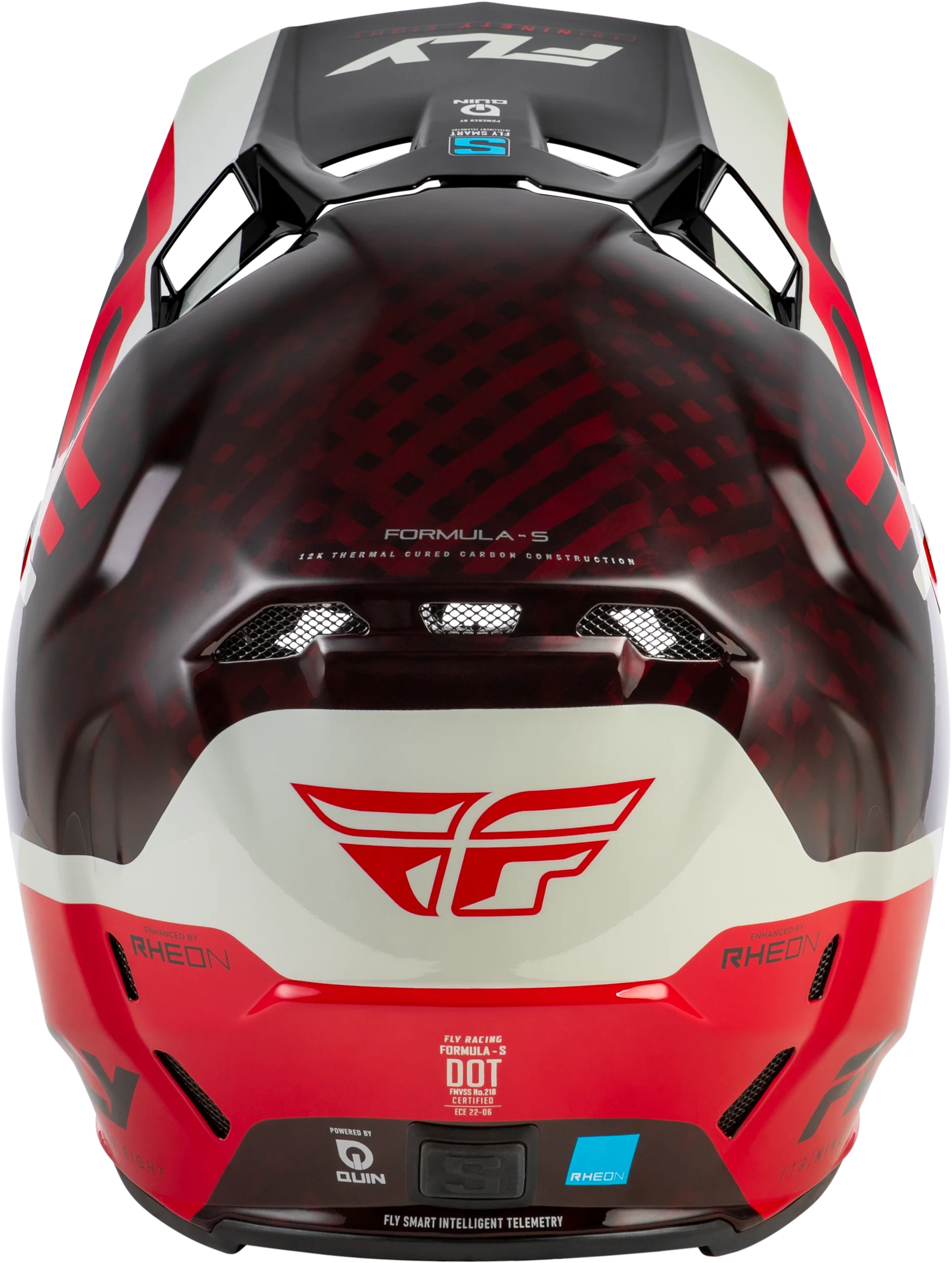 Fly Youth Large Formula S Byte Helmet - Red / Grey - Image 2