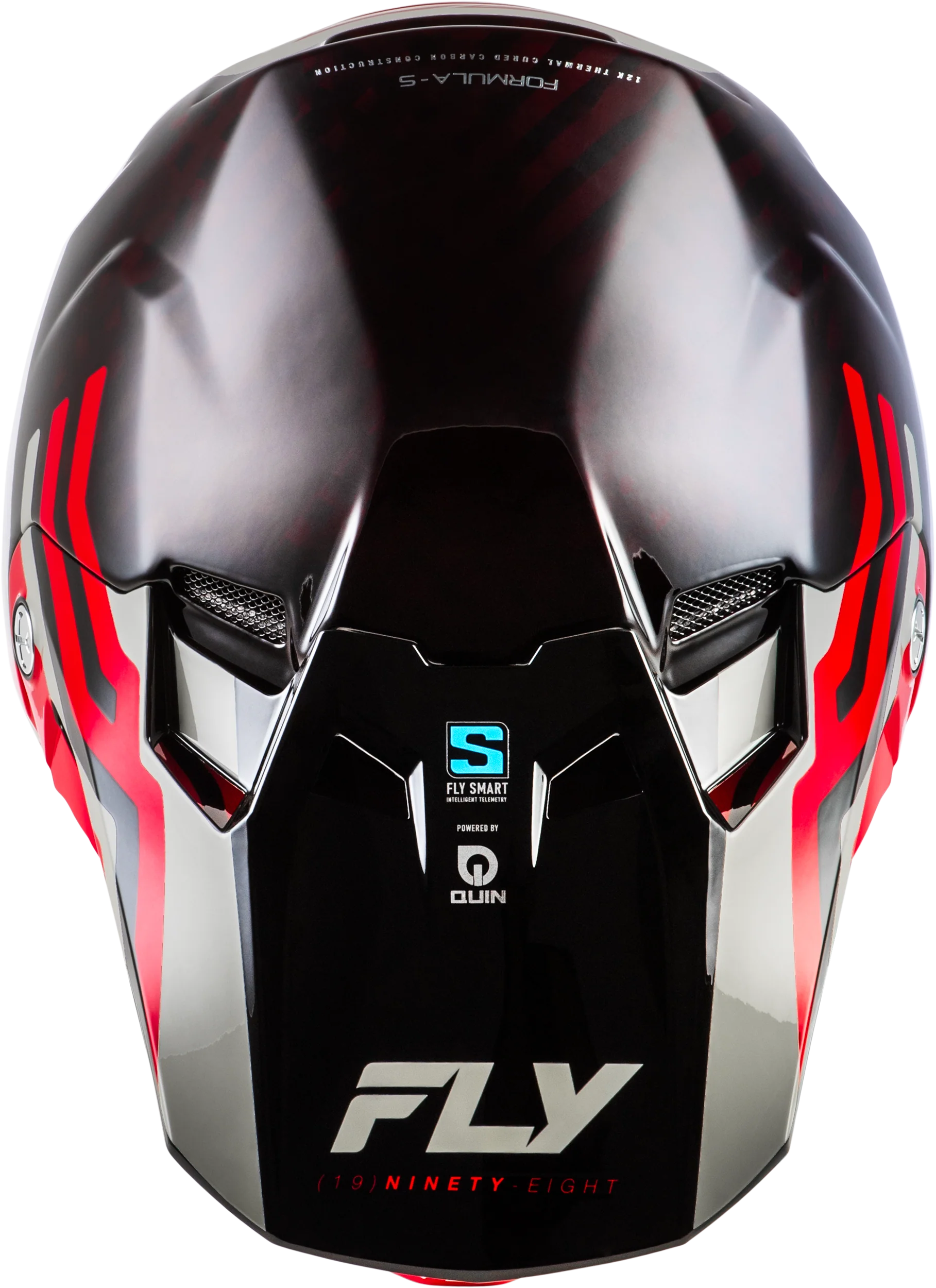 Fly Youth Large Formula S Byte Helmet - Red / Grey - Image 3