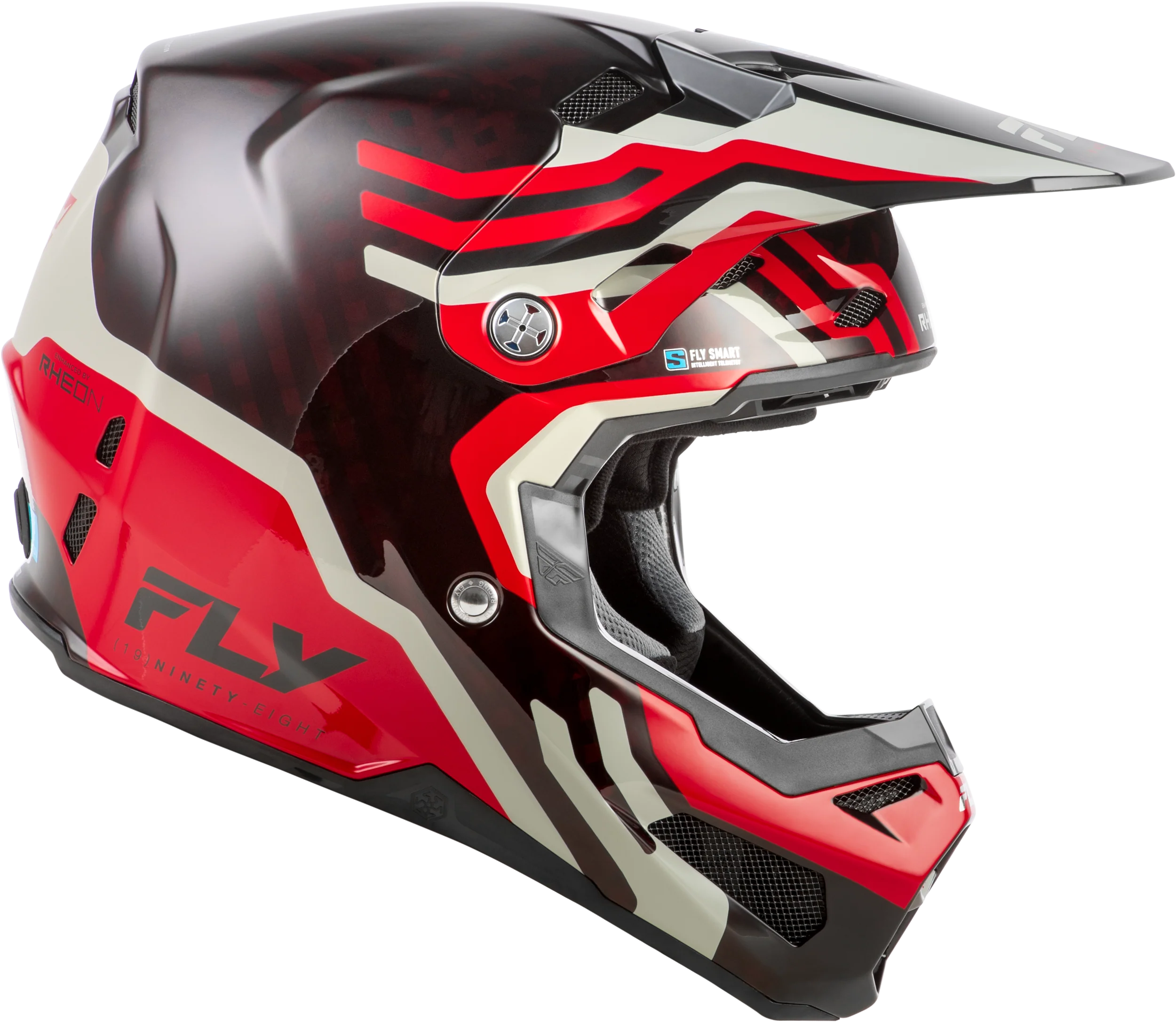 Fly Youth Large Formula S Byte Helmet - Red / Grey - Image 4