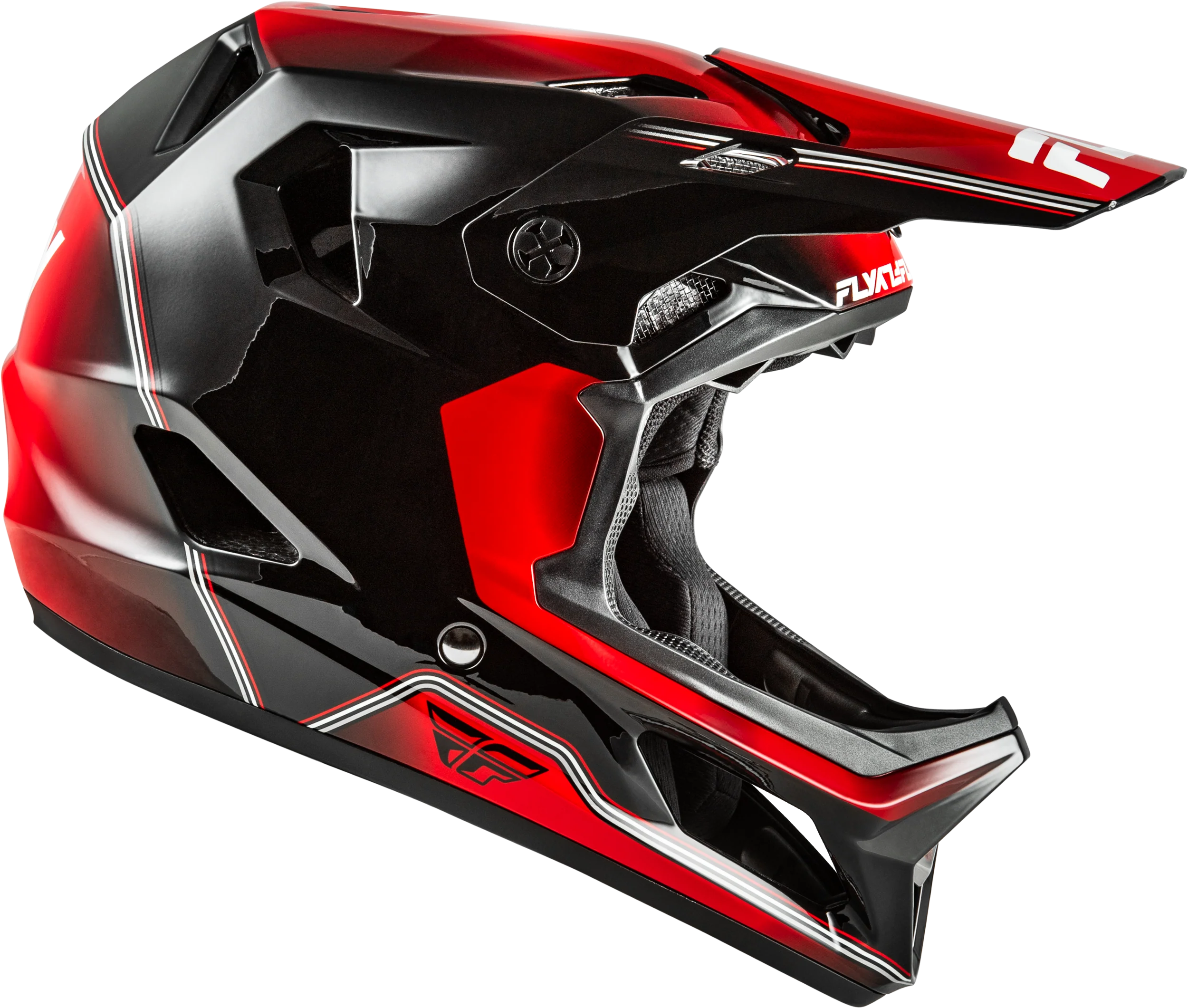 Fly Youth Rayce MTB Helmet - Black / Red - Image 4