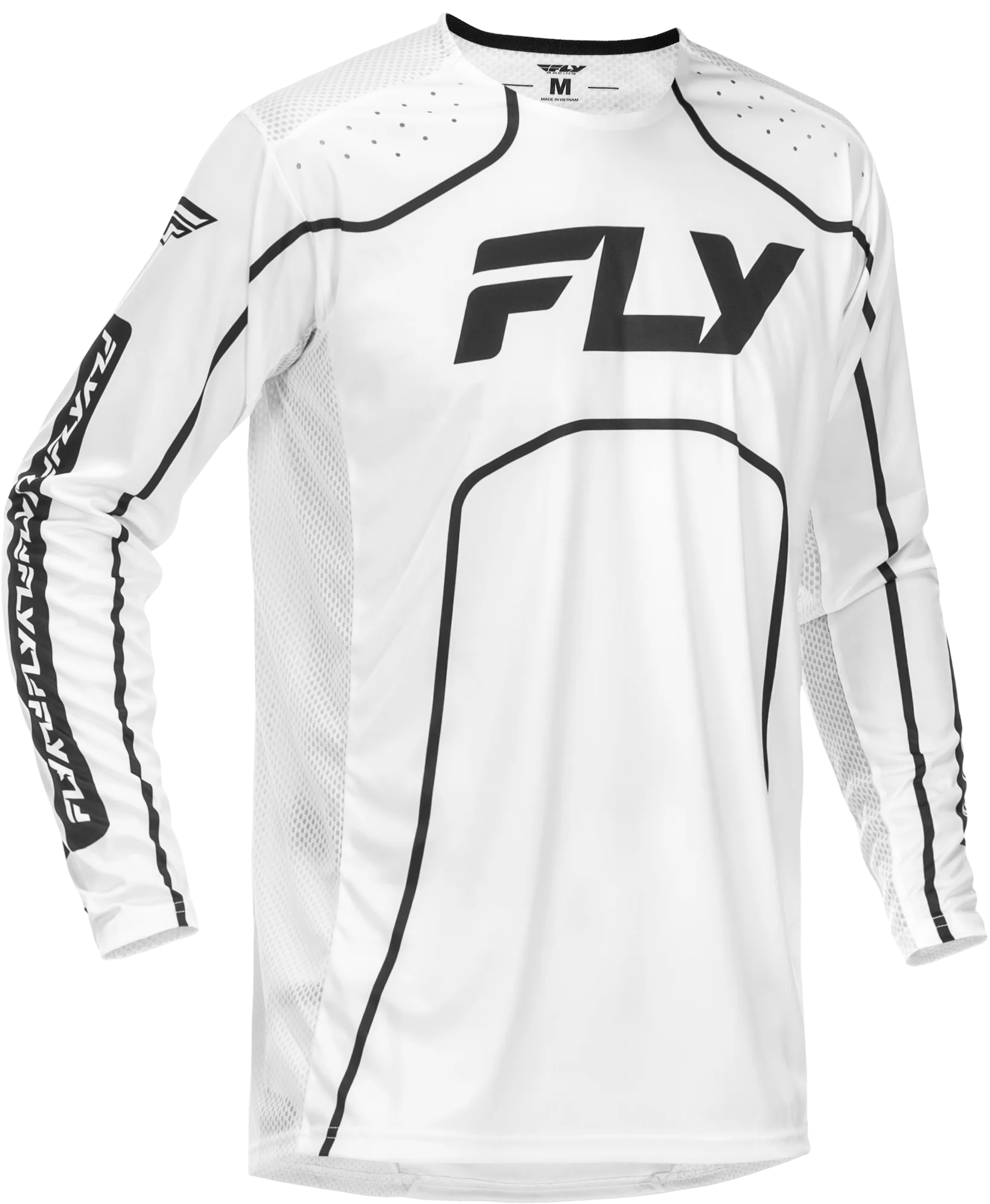 Fly Youth Rayce MTB Jersey - White / Black
