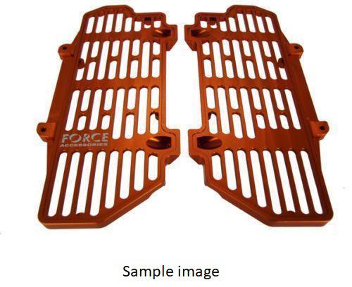 Force Orange Billet Radiator Guard - KTM SXSXfexc