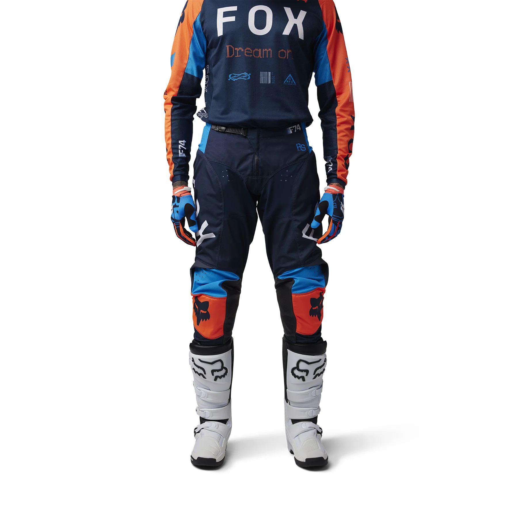 Fox MX25 180 Race Spec Pants Navy Orange - Image 3
