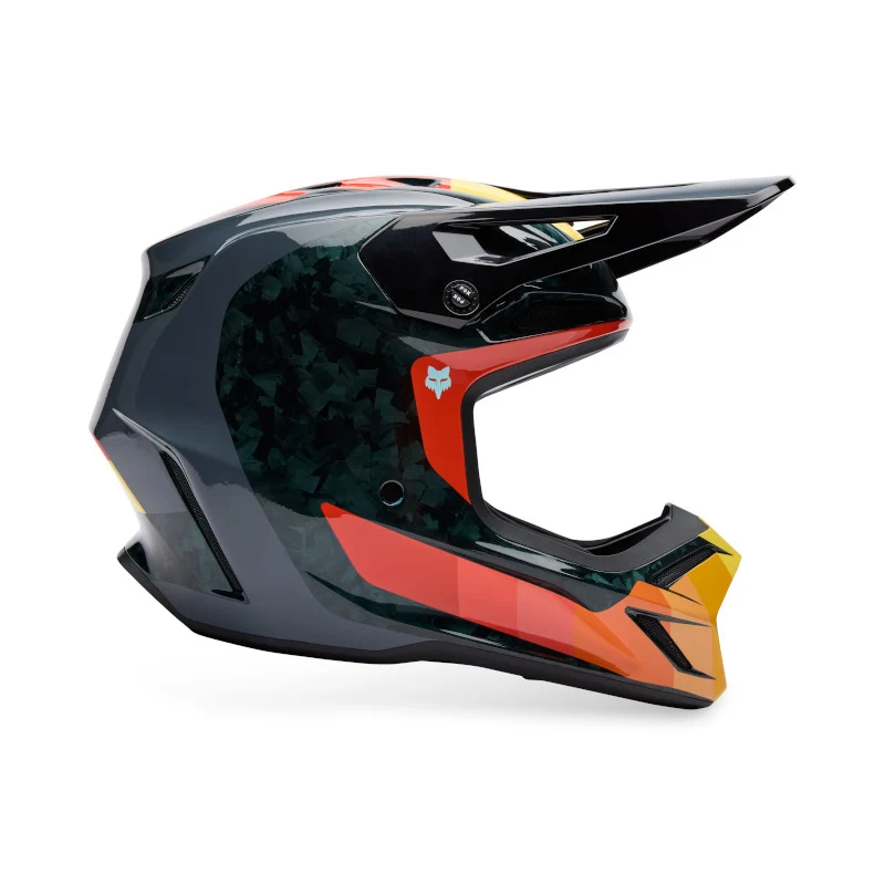 Fox MX25.5 V3 RS Grid Helmet - Black / Orange - Image 2