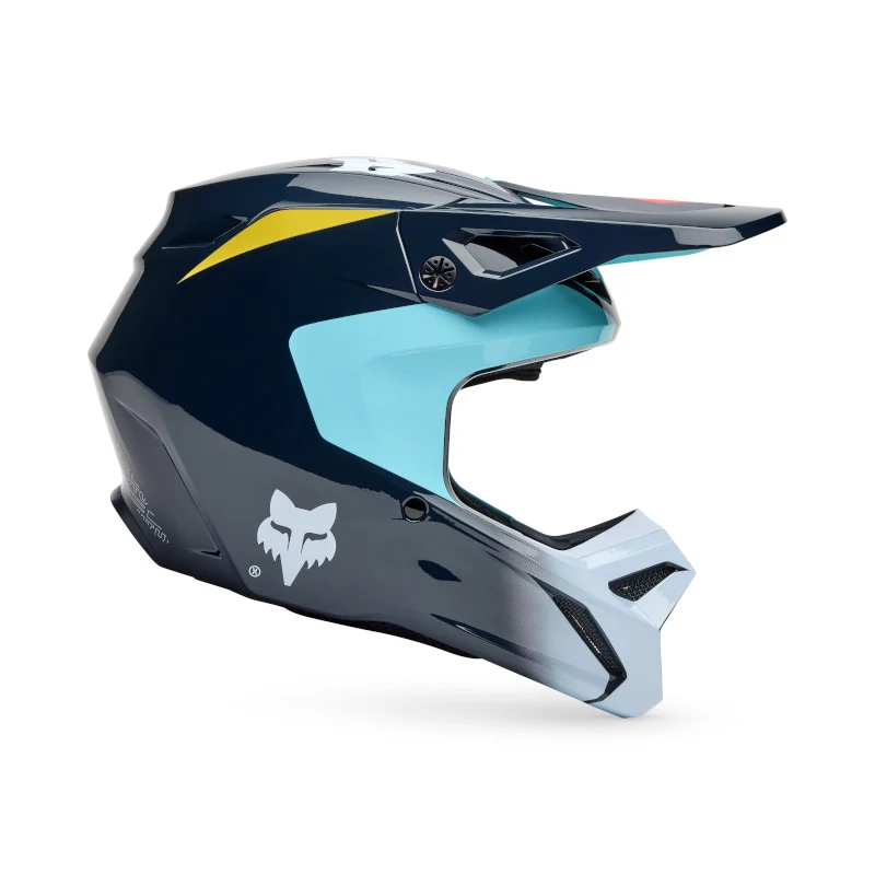 Fox MX25.5 Youth V1 Elevated Helmet - Light Blue - Image 2