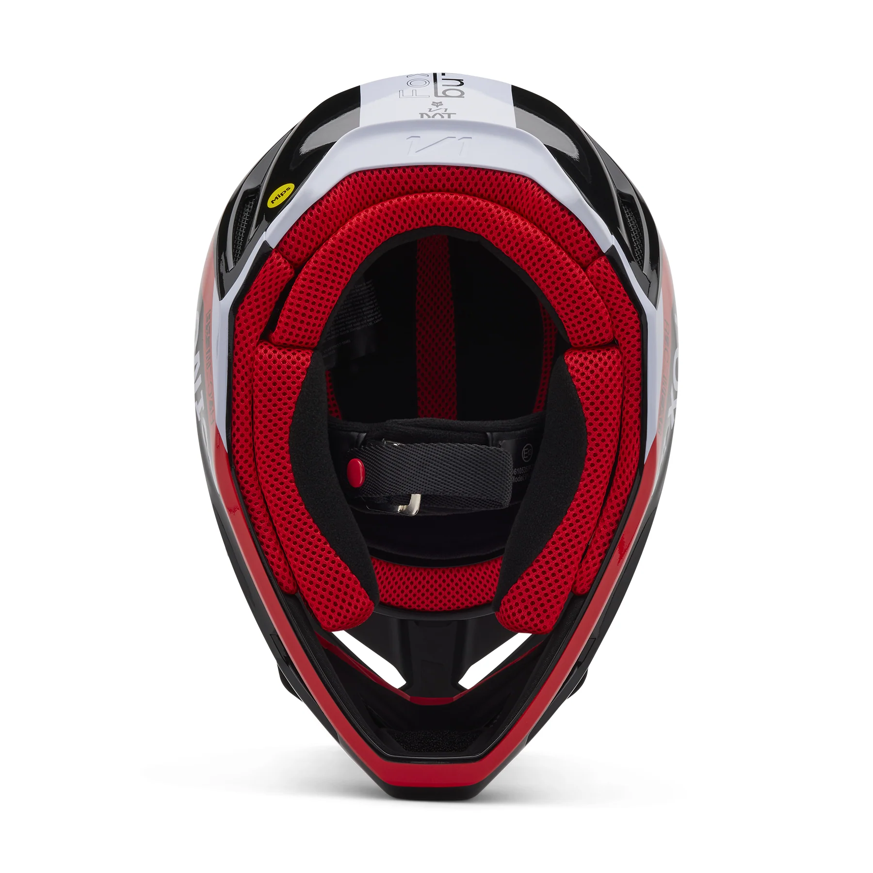 Fox MX25 V1 Race Spec Helmet - Black / Grey / Red - Image 6