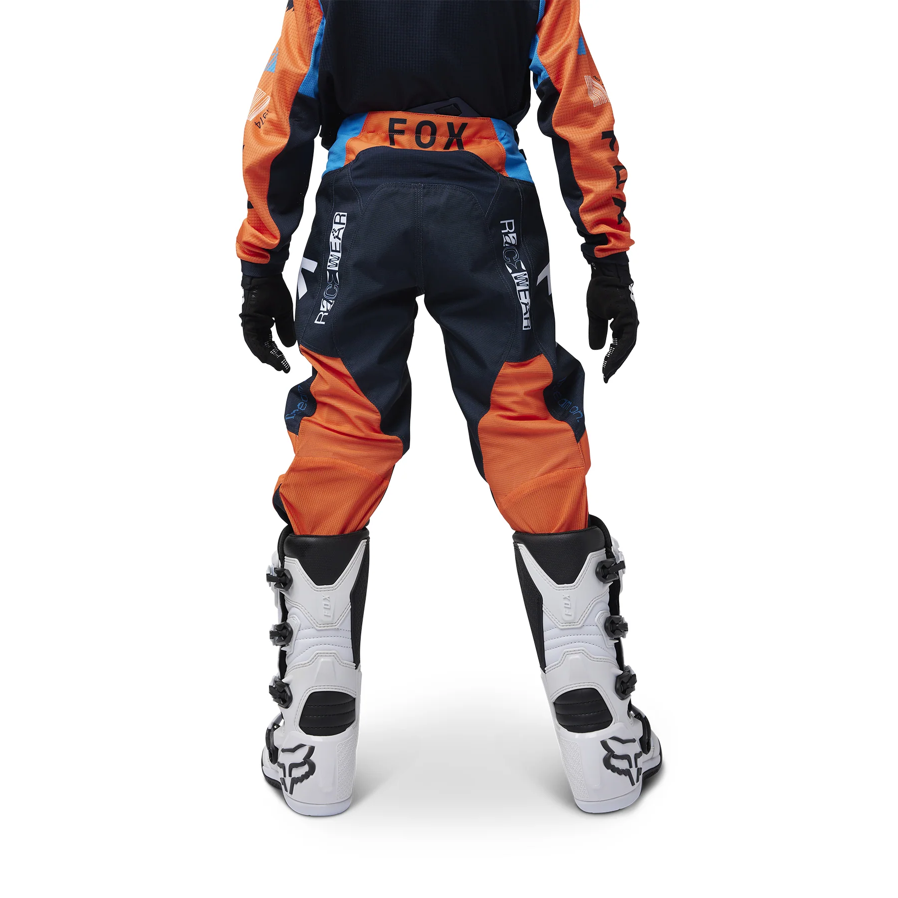 Fox MX25 Youth 180 Race Spec Pants Navy Orange - Image 4