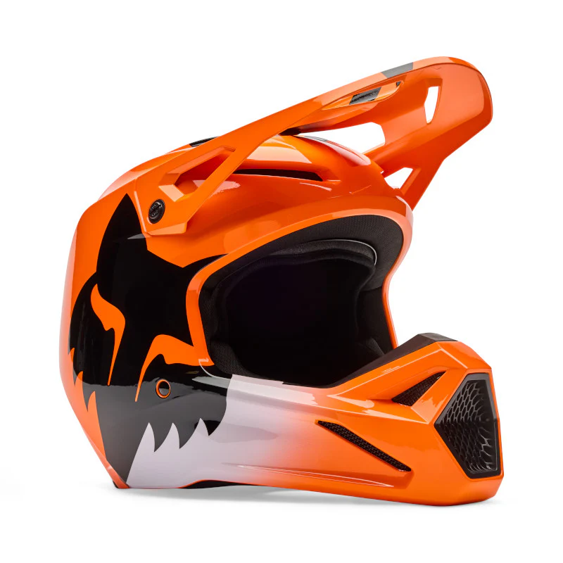 Fox Youth V1 Shield Helmet - Fluro Orange - Image 2
