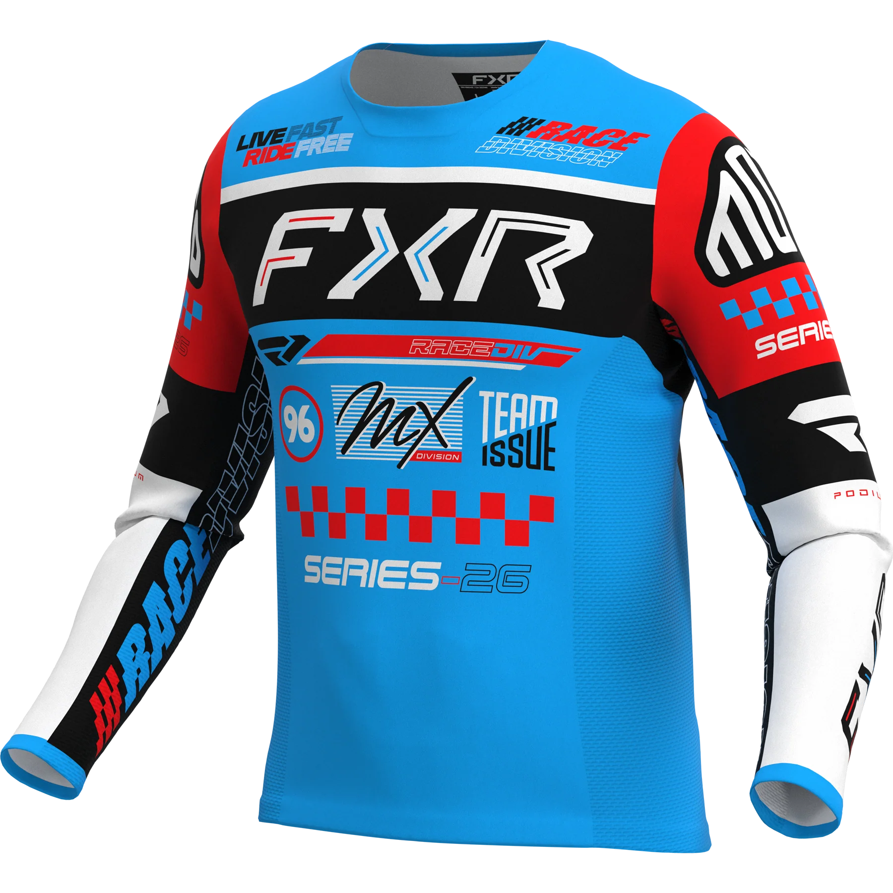 FXR 26.5 Podium Gladiator Jersey - Cyan / Black