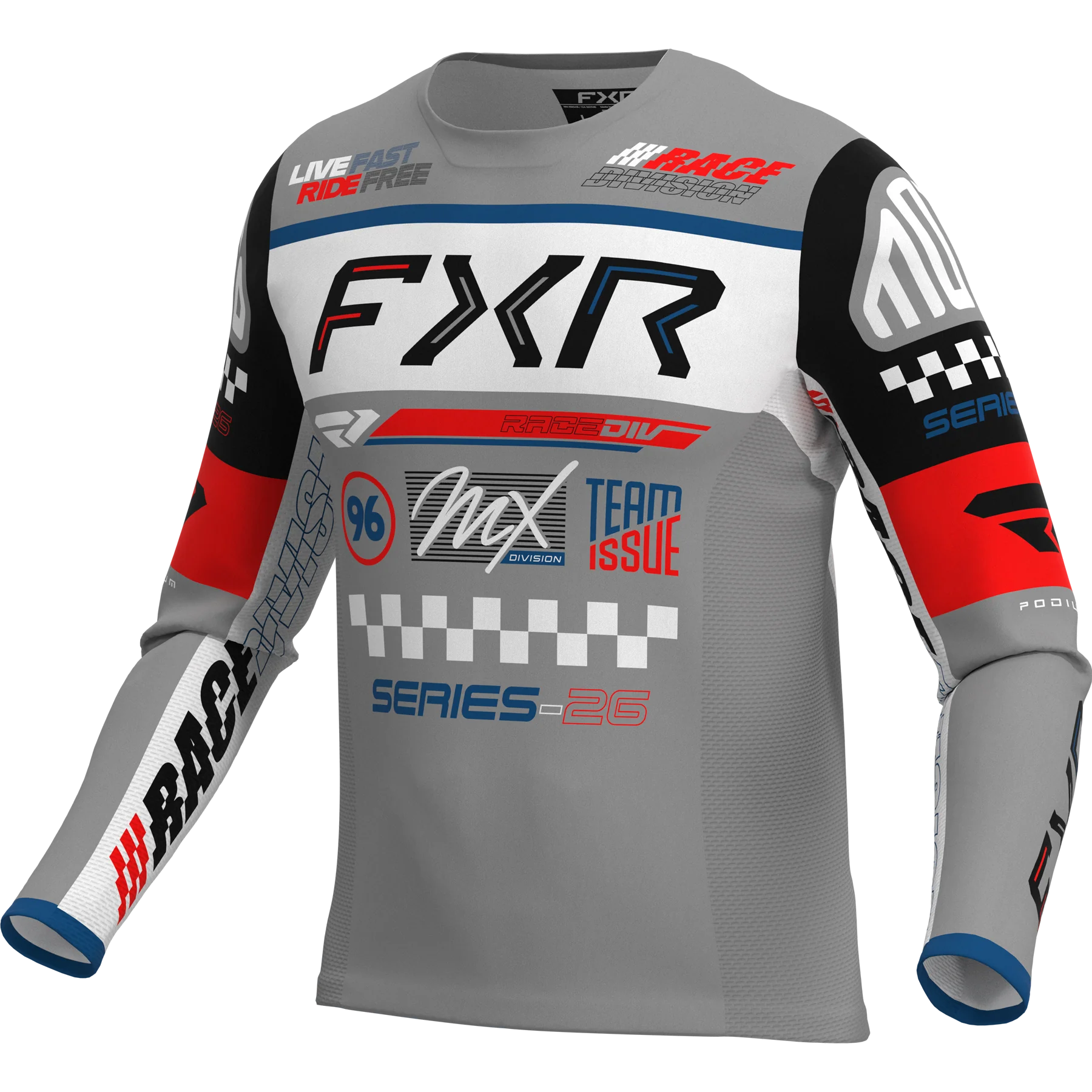 FXR 26.5 Podium Gladiator Jersey & Pants - Grey / White - Image 3