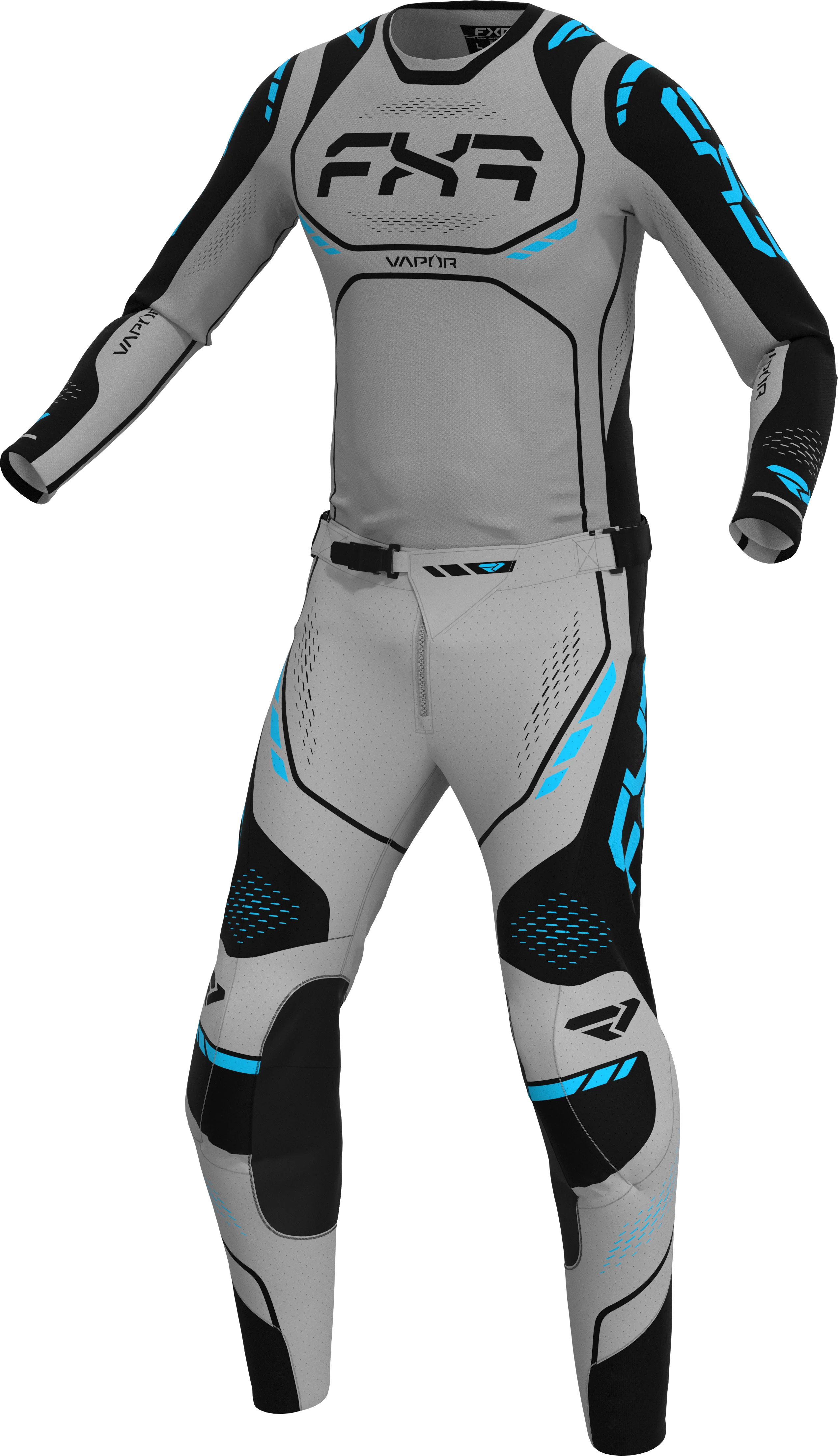 FXR 26.5 Vapor Air Platinum Jersey & Pants - Grey / Black