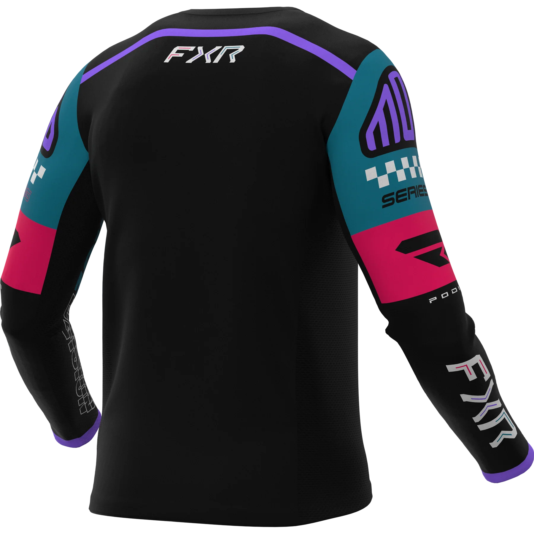FXR 26.5 Youth Podium Gladiator Jersey - Black / Coral - Image 2