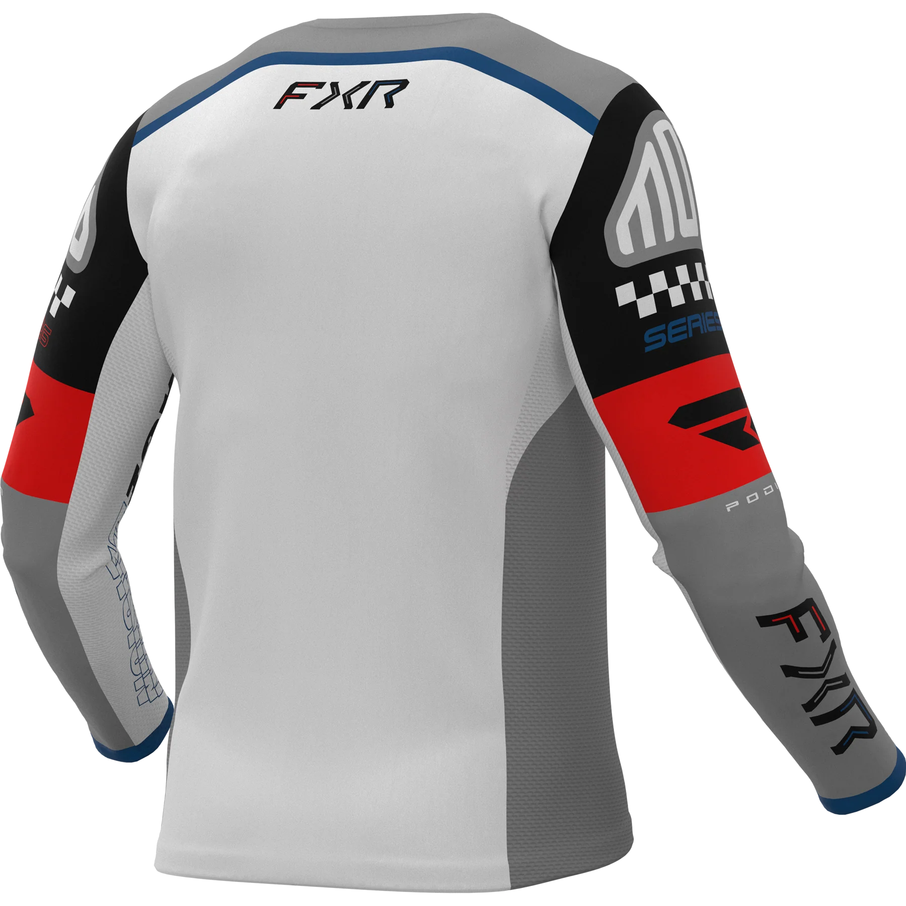 FXR 26.5 Youth Podium Gladiator Jersey - Grey / White - Image 2