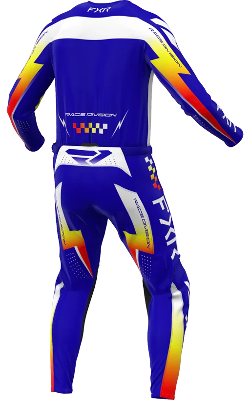 FXR MX26 Clutch Pro Jersey & Pants - Blue / Yellow - Image 2