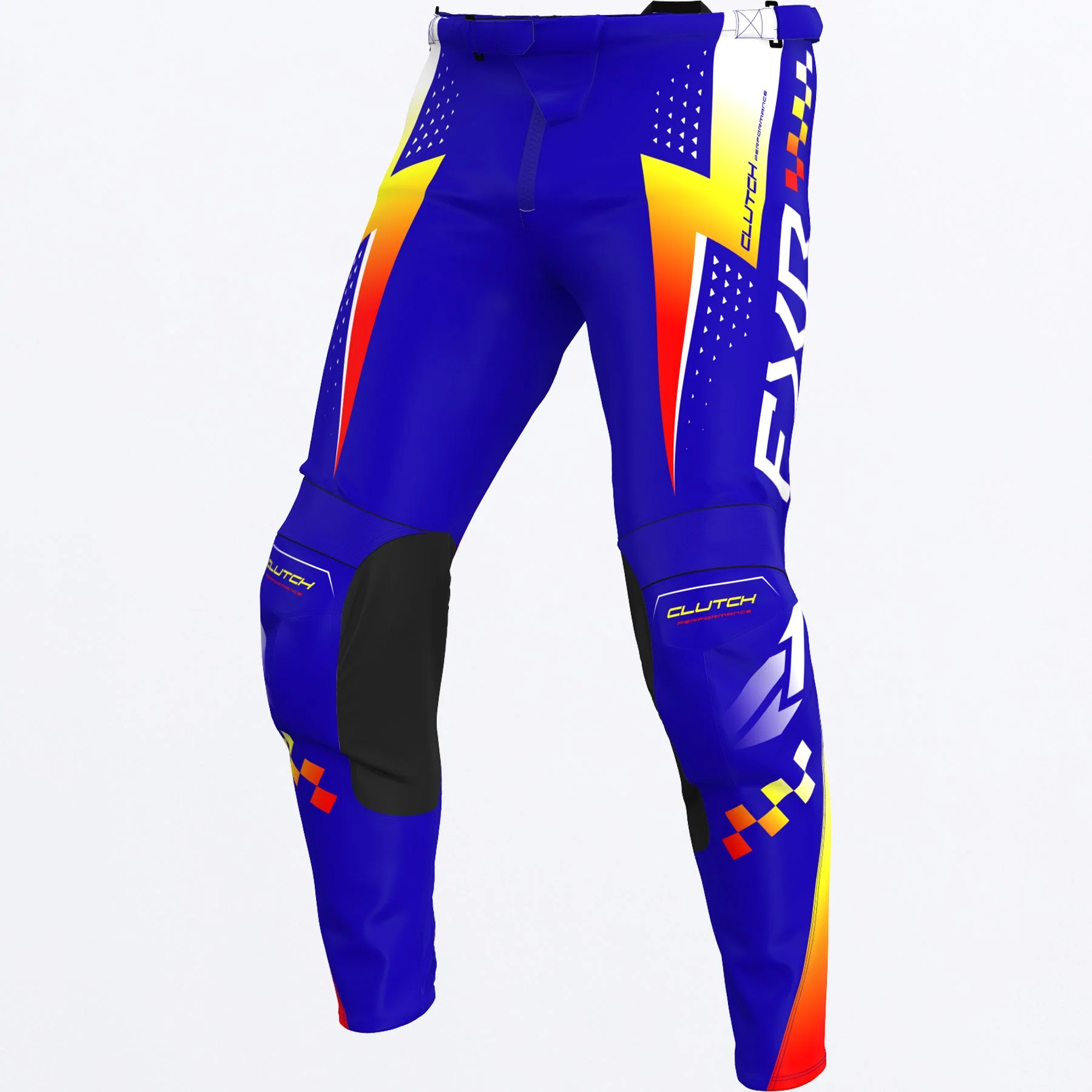 FXR MX26 Clutch Pro Jersey & Pants - Blue / Yellow - Image 4