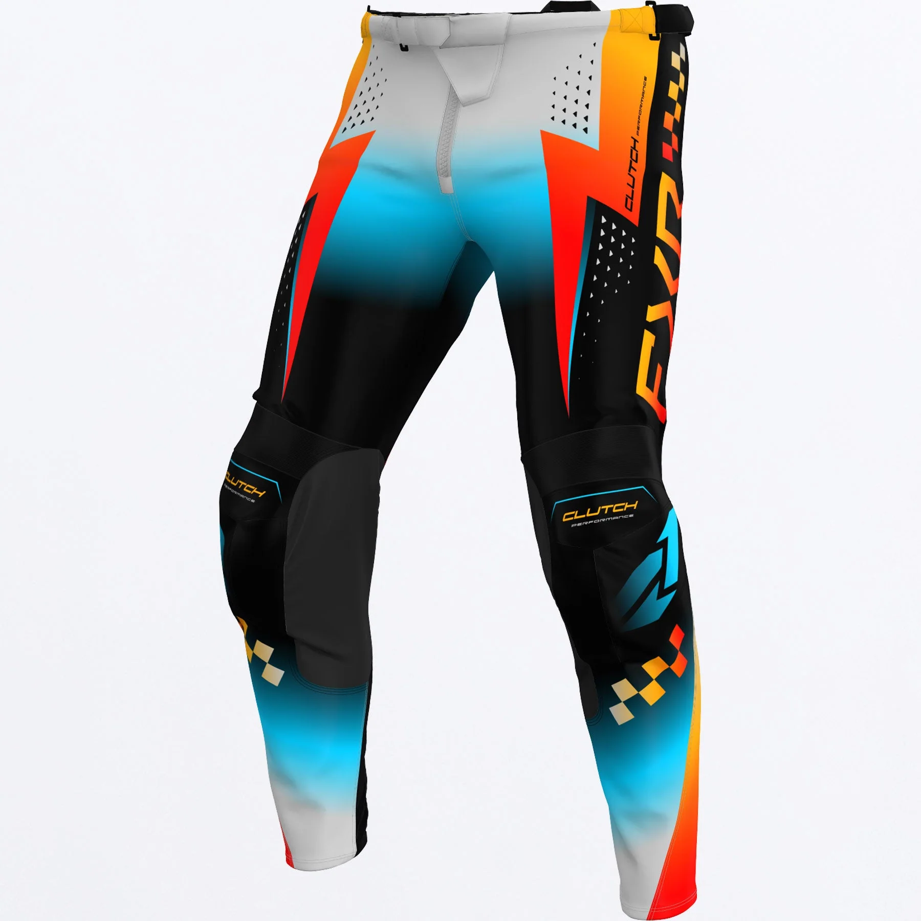 FXR MX26 Clutch Pro Pants - Grey / Blue / Orange