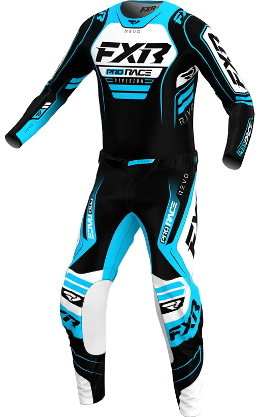 FXR MX26 Revo Alpha Jersey & Pants - Black / Blue / White