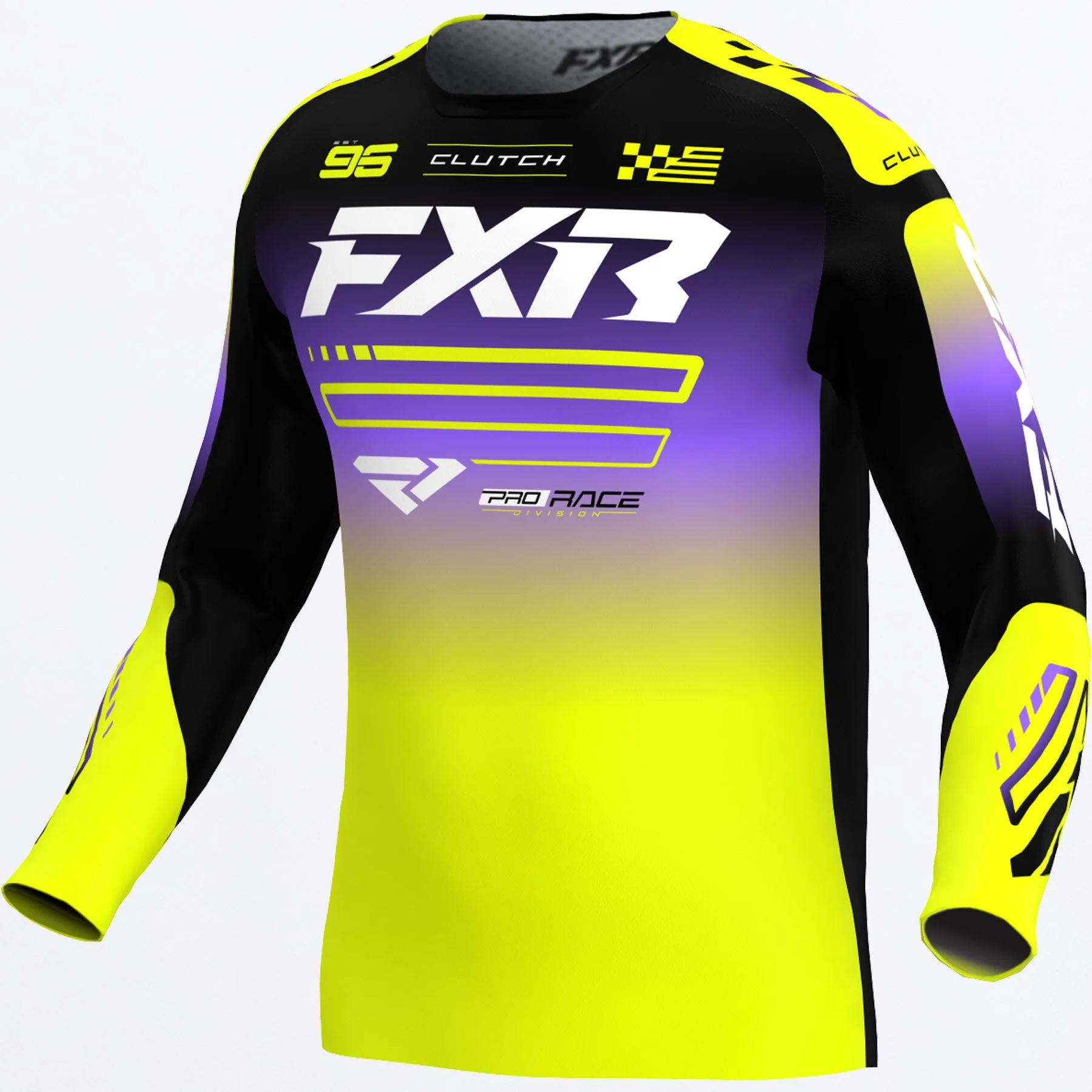 FXR MX26 Youth Clutch Jersey & Pants - Hi-Vis / Black / Purple - Image 3
