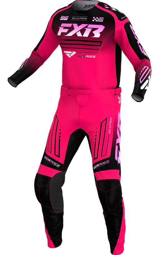 FXR MX26 Youth Clutch Jersey & Pants - Pink / Black