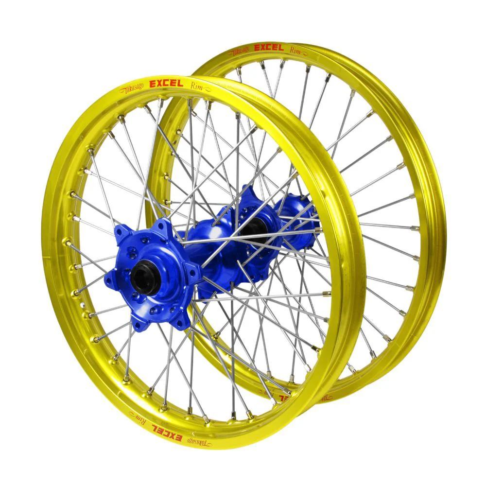 Haan Hubs / Excel Rims Wheel Set - Blue / Yellow