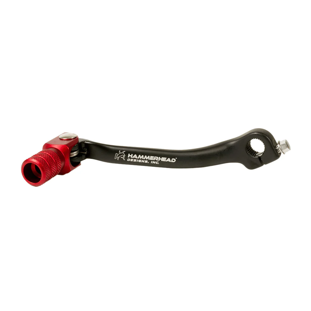 Hammerhead Forged Gear Lever Knurled Tip (+20mm) - Black / Red