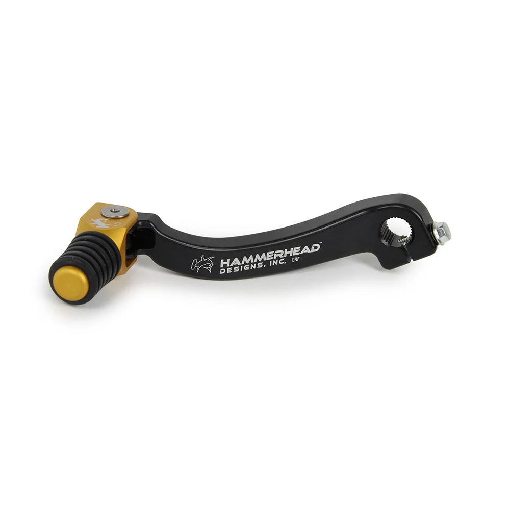 Hammerhead Husqvarna Gear Lever With Customisable Rubber Tip - Black / Gold