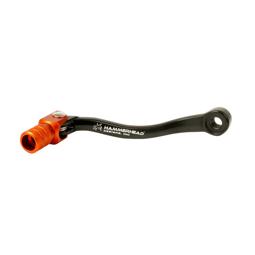 Hammerhead Forged Gear Lever Knurled Tip (+10mm) - Black / Orange
