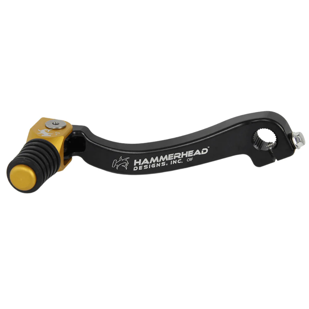 Hammerhead KTM Gold Gear Lever With Customisable Rubber Tip 390 Duke White 2016 +0mm (boot size 8-9)