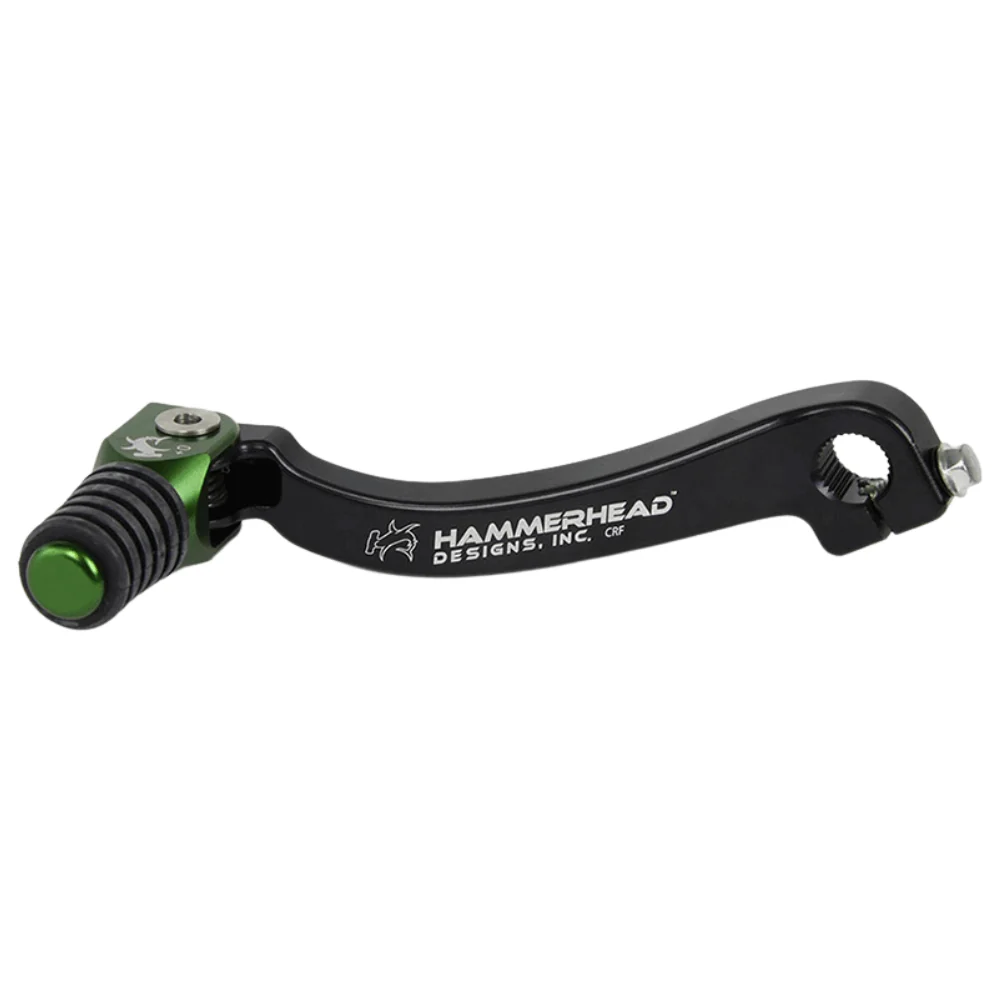 Hammerhead KTM Green Gear Lever With Customisable Rubber Tip 105 SX 2004 +20mm (boot size 14+)