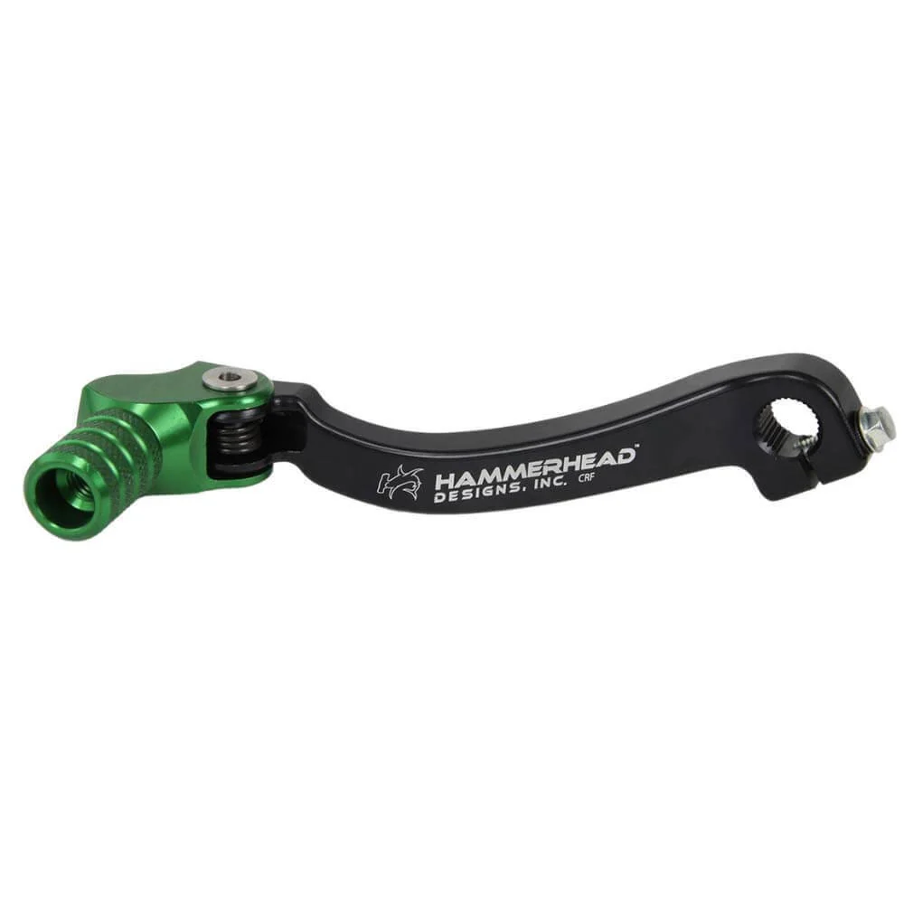 Hammerhead KTM Green Wide Gear Lever With Customisable Knurled Tip 105 SX 2004 +15mm (boot size 13)
