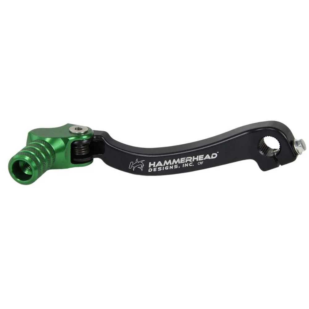 Hammerhead KTM Green Wide Gear Lever With Customisable Knurled Tip 250 EXC RACING 2001-2005 +0mm (boot size 8-9)