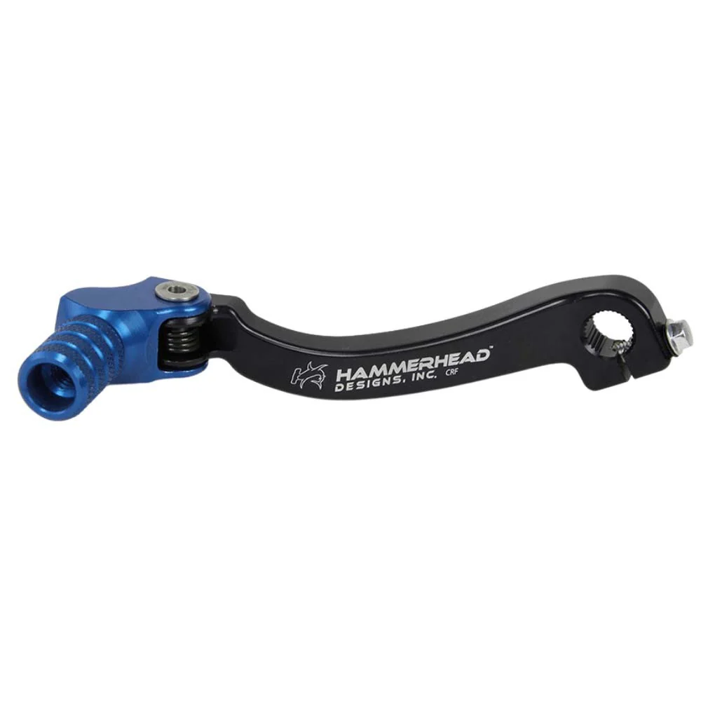 Hammerhead Yamaha Blue Gear Lever With Customisable Knurled Tip YZ 250 F 2014-2018 +5mm (boot size 10)