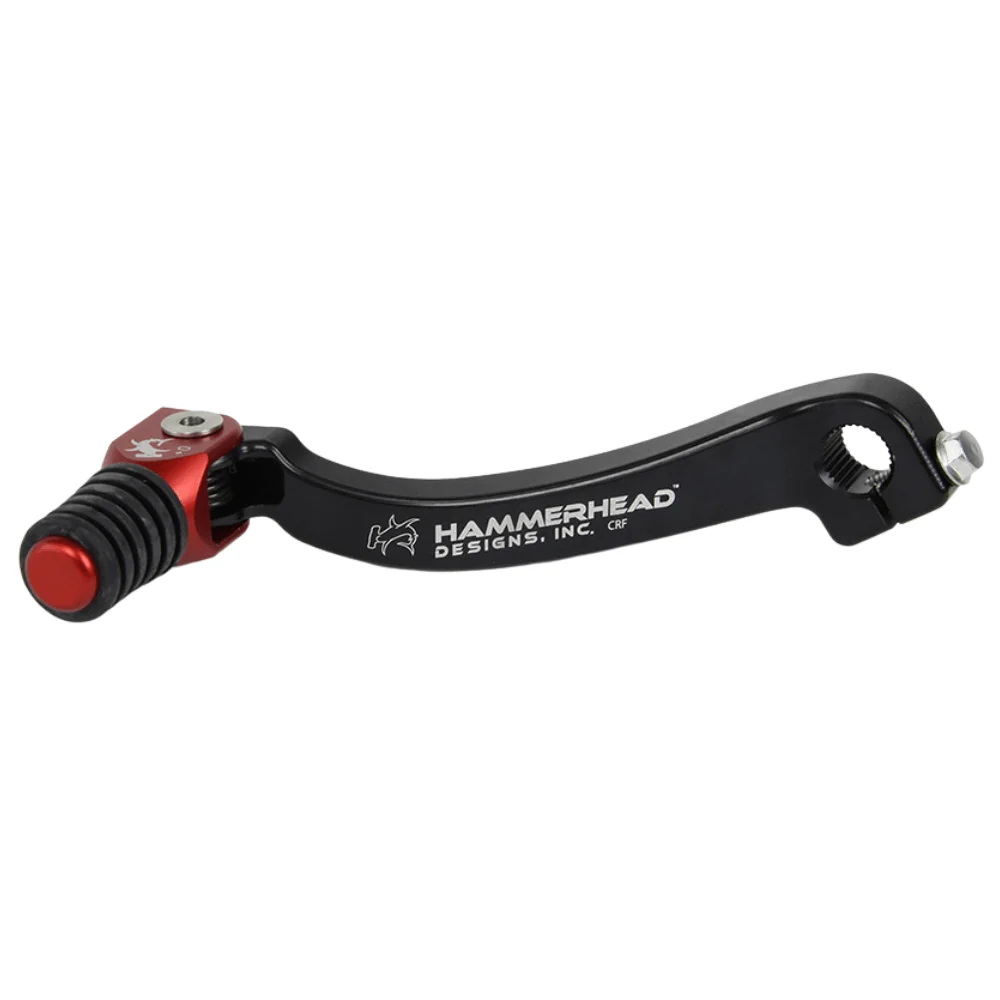 Hammerhead Yamaha Red Gear Lever With Customisable Rubber Tip YZ 125 2005-2022 +20mm (boot size 14+)