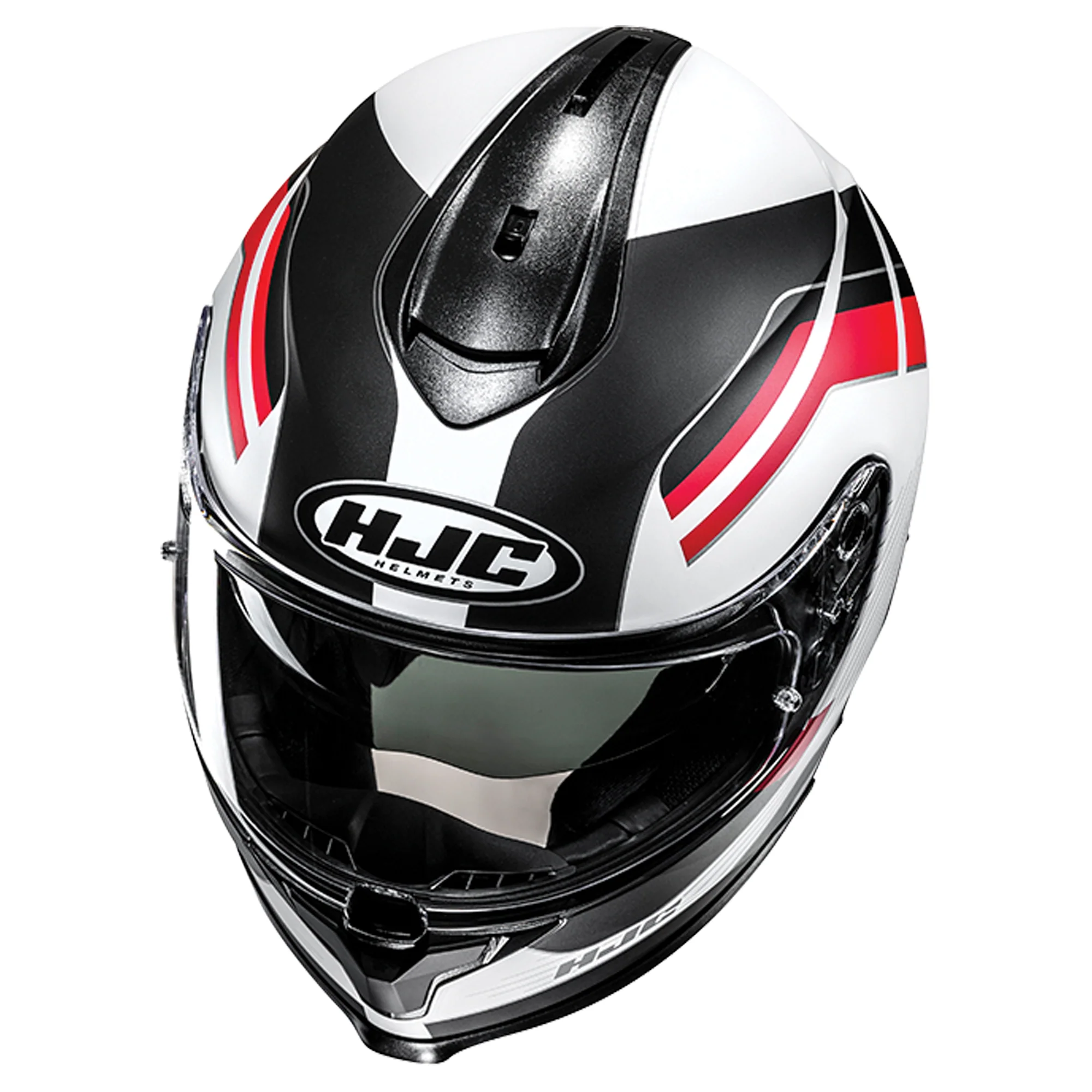 HJC C70N Belis MC-1SF Helmet - Black / Red - Image 2